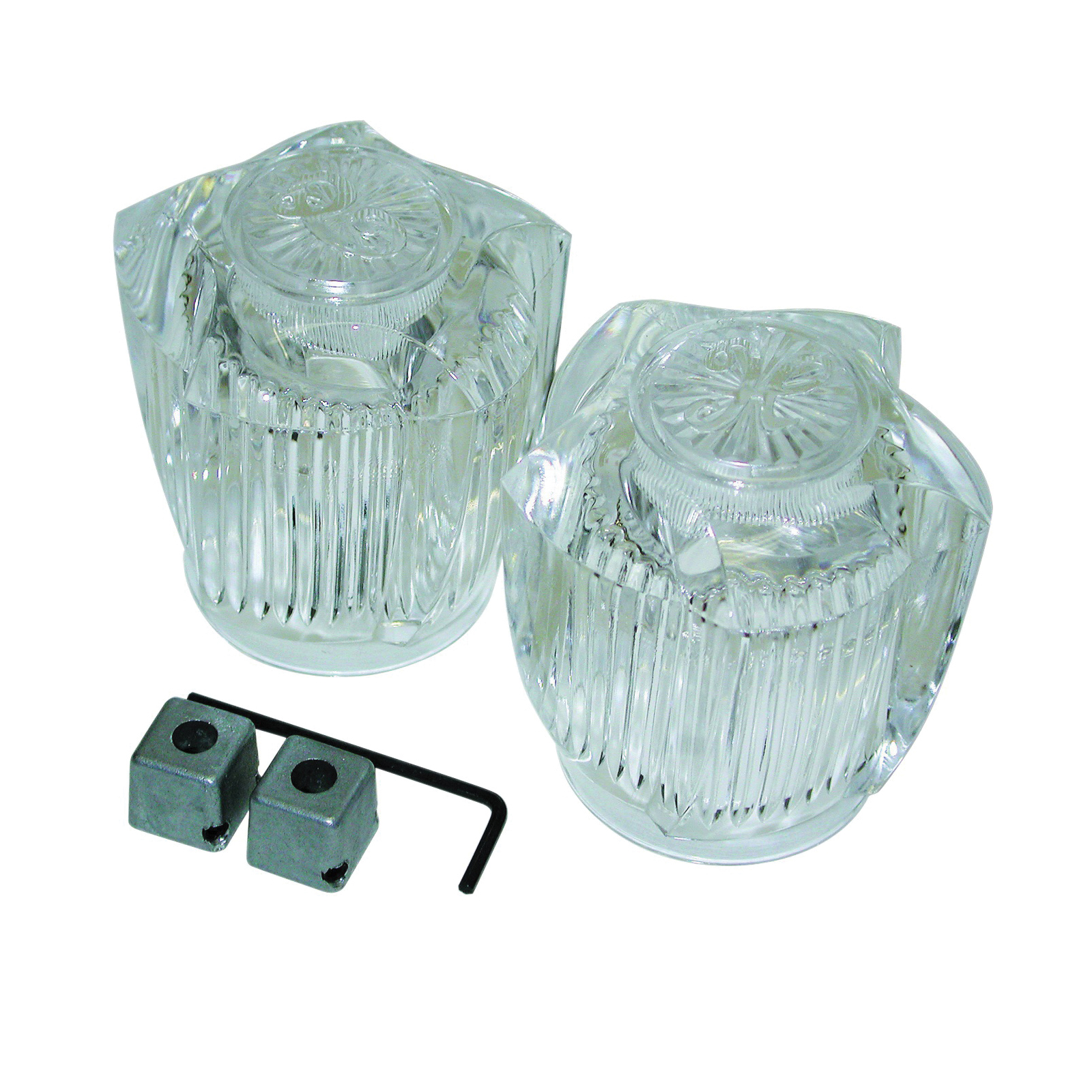 80906 Decorator Faucet Knob Handle, Acrylic, For: Price Pfister, Central and Sayco Two Handle Long-Stem Faucets