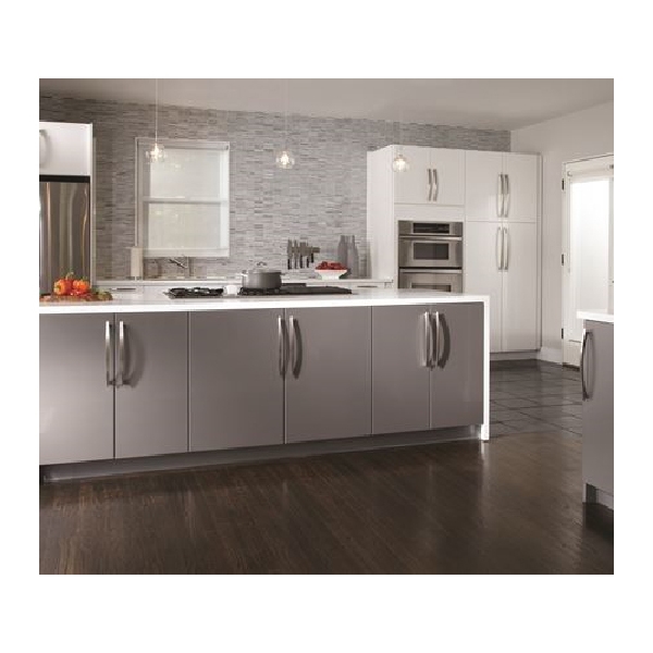 Essential'Z Series Cabinet Pull, Amerock, 4-3/8 in L Handle, Zinc, Satin Nickel - 2