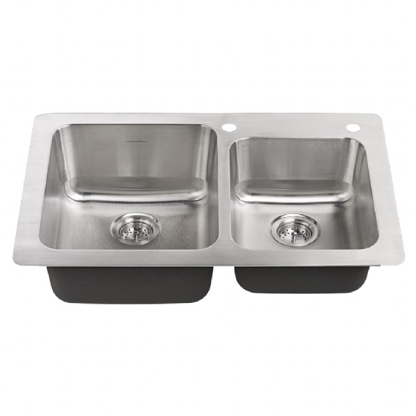 American Standard Montvale 18CR.332232C.075 Kitchen Sink Kit W/Soap Dispenser, 33 in OAW, 9 in OAD, 22 in OAH, Stainless steel - 3