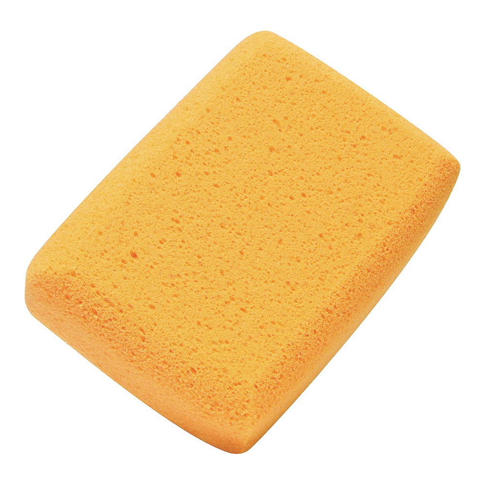 49152 Tile Cleaning Sponge, 7-1/2 in L, 5 in W, Polyethylene, Yellow