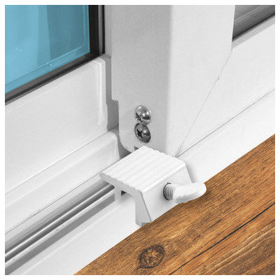 Prime-Line U 9802 Sliding Window Lock, 15/16 in L x 1/2 in W Backplate, Aluminum, Painted - 3