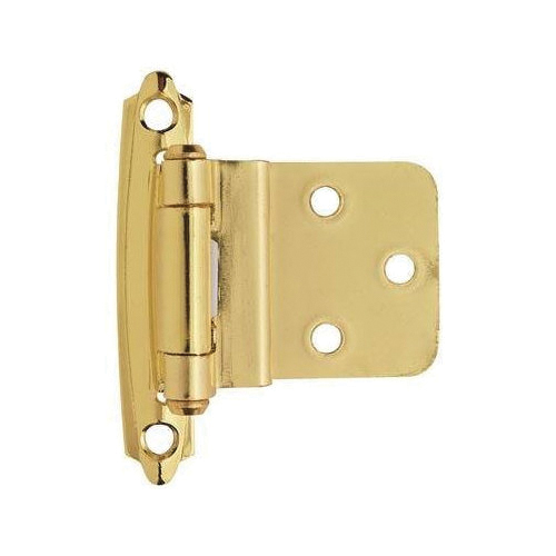BPR34283 Cabinet Hinge, 3/8 in Inset, Polished Brass