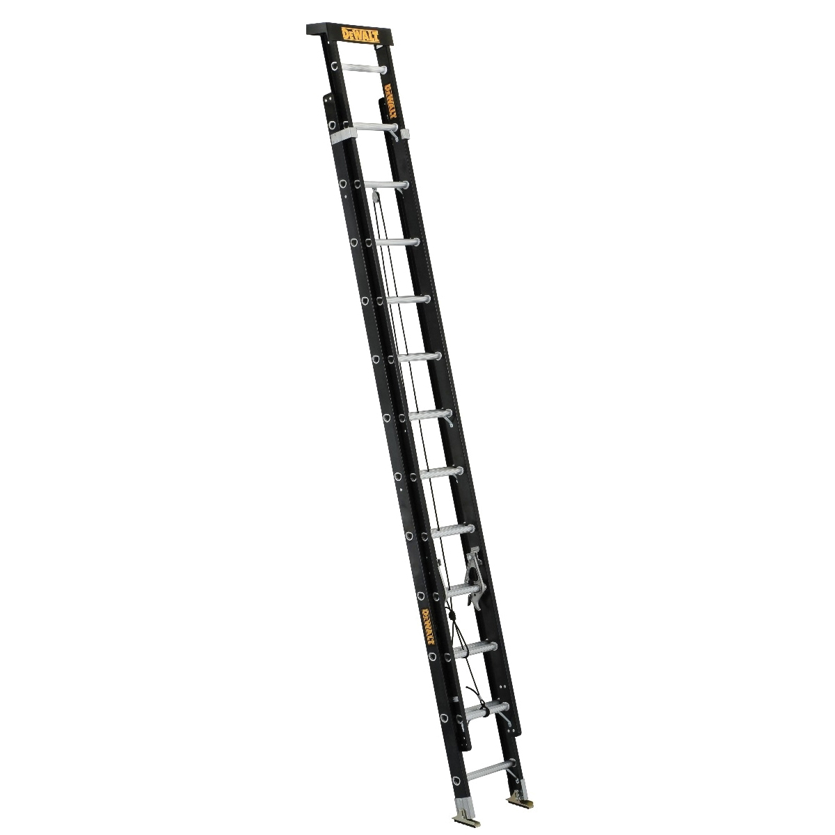 DXL3020-24PT Extension Ladder, 282 in H Reach, 300 lb, 24-Step, 1-1/2 in D Step, Fiberglass