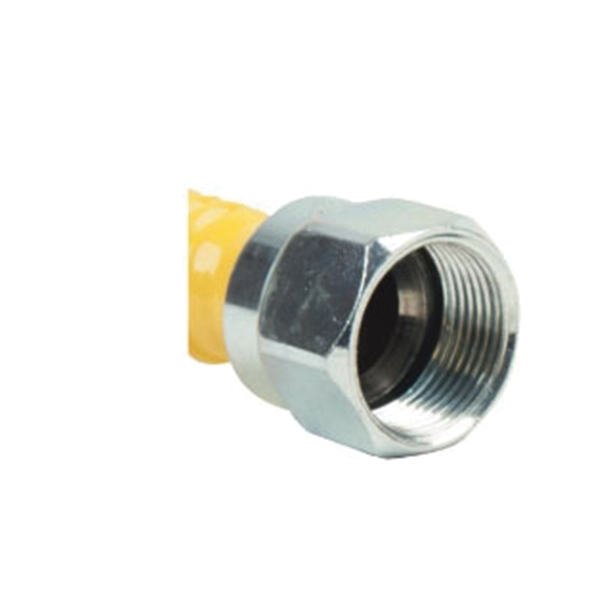 BrassCraft ProCoat Series CSSC44R-24 P Gas Connector, 1/2 in, MIP, Stainless Steel, 24 in L, 5/8 in OD - 4