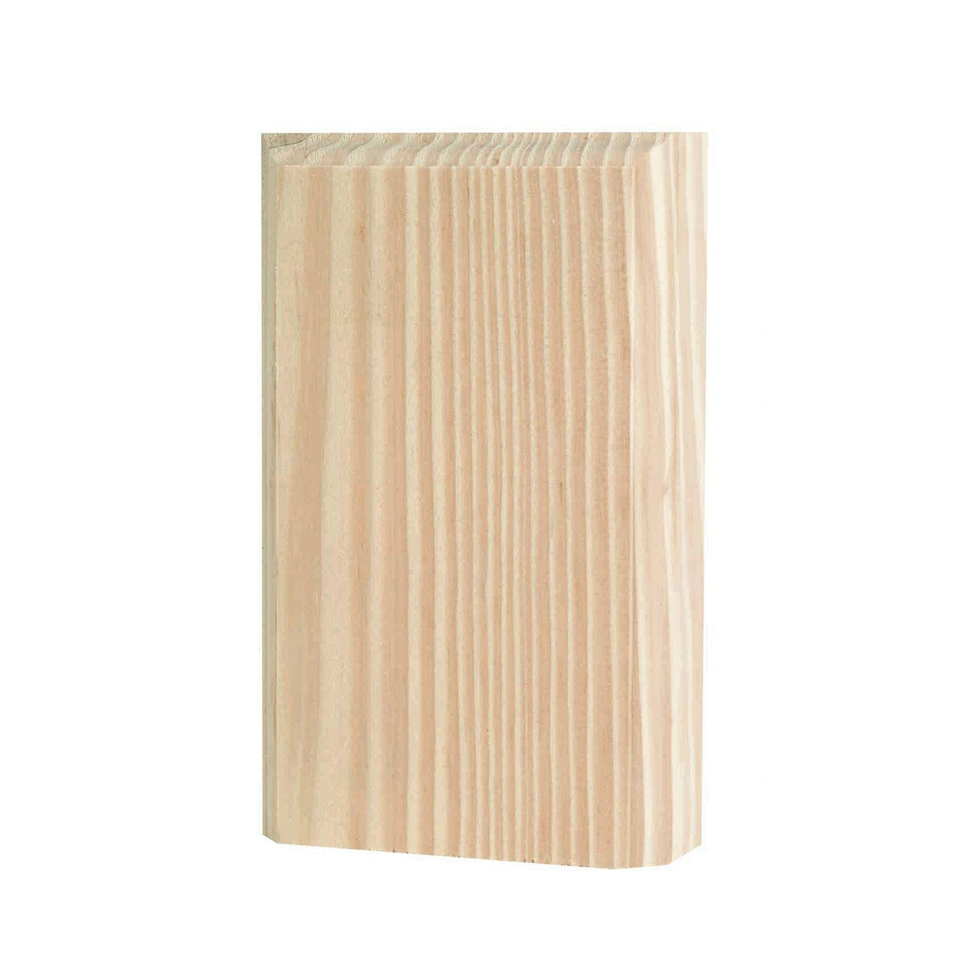 BTB35 Base Trim Block, 6 in L, 3-3/4 in W, 1 in Thick, Wood