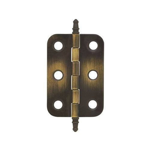 BPR2355AE Minaret Tip Hinge, Steel, Antique Brass, Flush Mounting