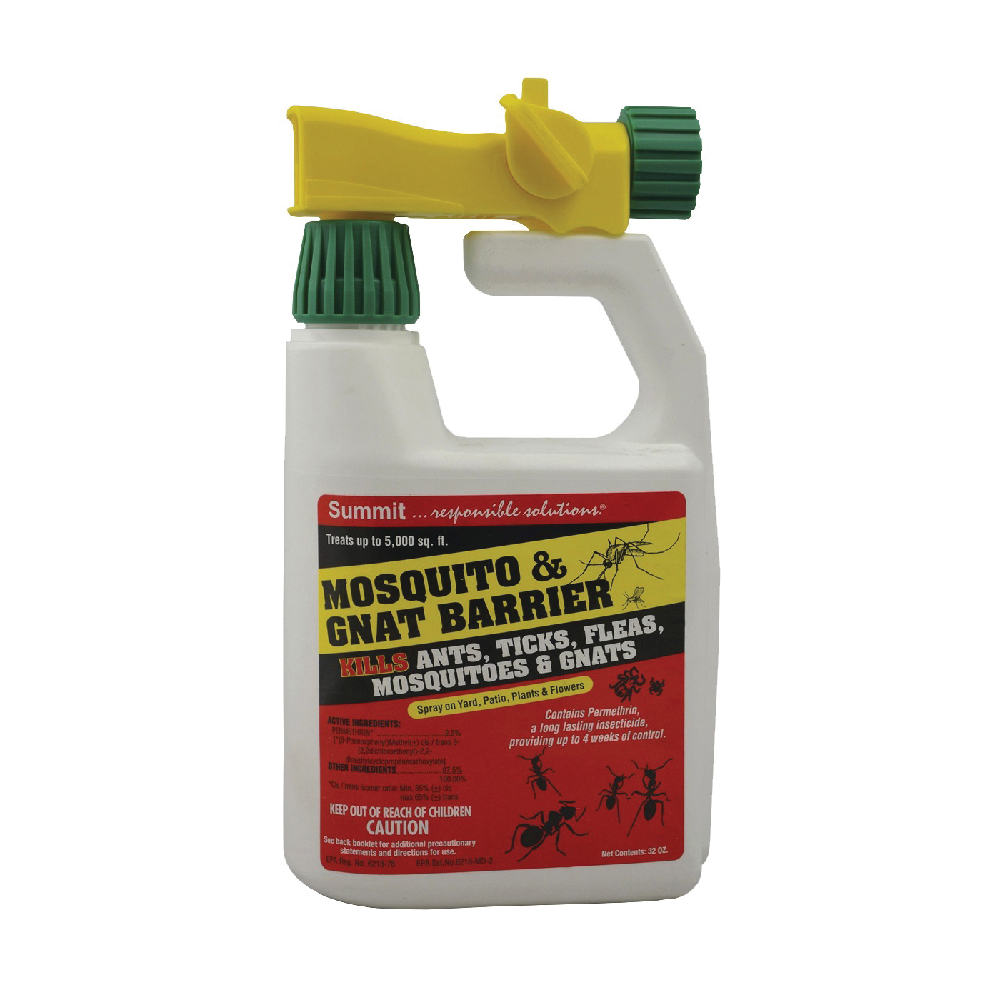 010-6 Mosquito and Gnat Barrier, Liquid, Slight Chemical, 32 oz Bottle