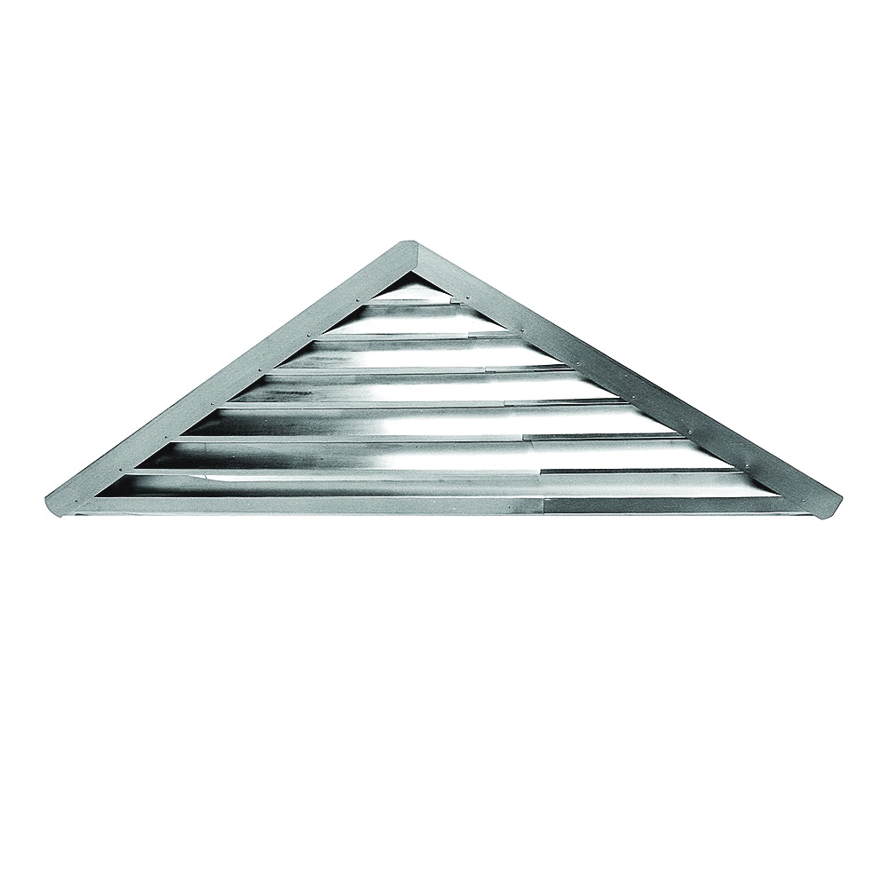 LomanCool 911 Adjustable Louver, 320 to 668 sq-in Net Free Ventilating Area, Aluminum, Mill, Roof Installation, 106 in Length, 21 in Width, Built-In Screen