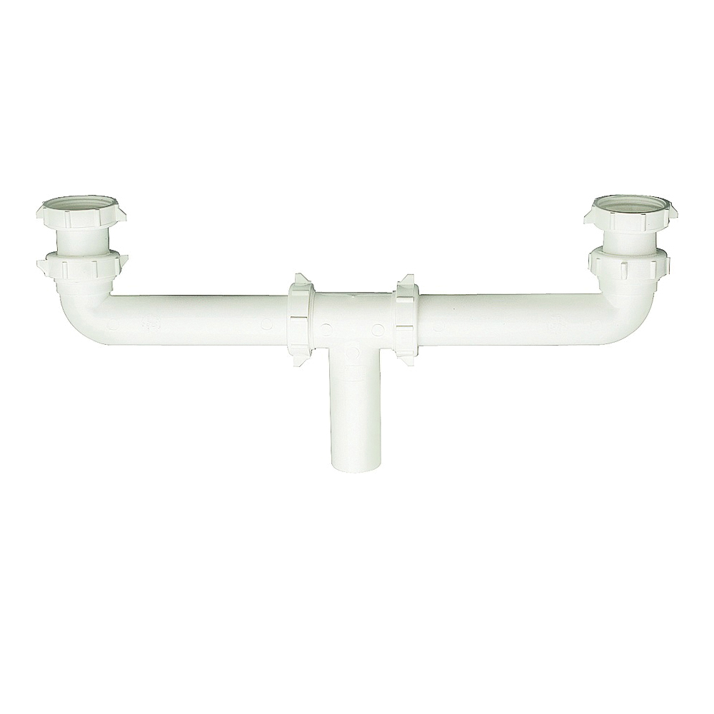 PP930W Center Outlet, 1-1/2 in, Slip-Joint, Plastic, White