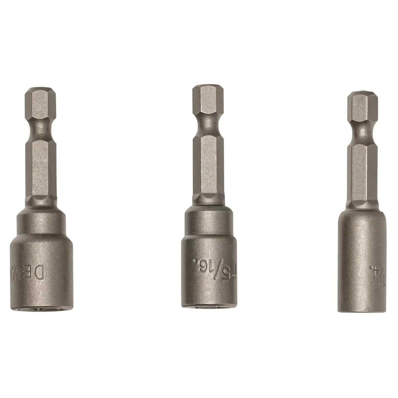 DW2224 Magnetic Nut Driver Set, 3-Piece, Steel, Silver, Zinc Phosphate