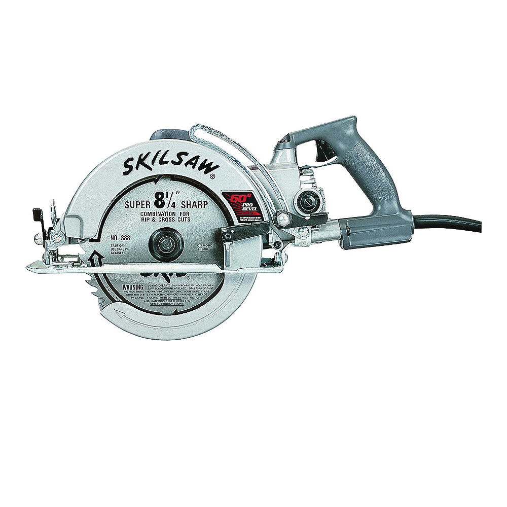 SPT78W-01/22 Circular Saw, 15 A, 8-1/4 in Dia Blade, 0.813 in Arbor, 0 to 60 deg Bevel