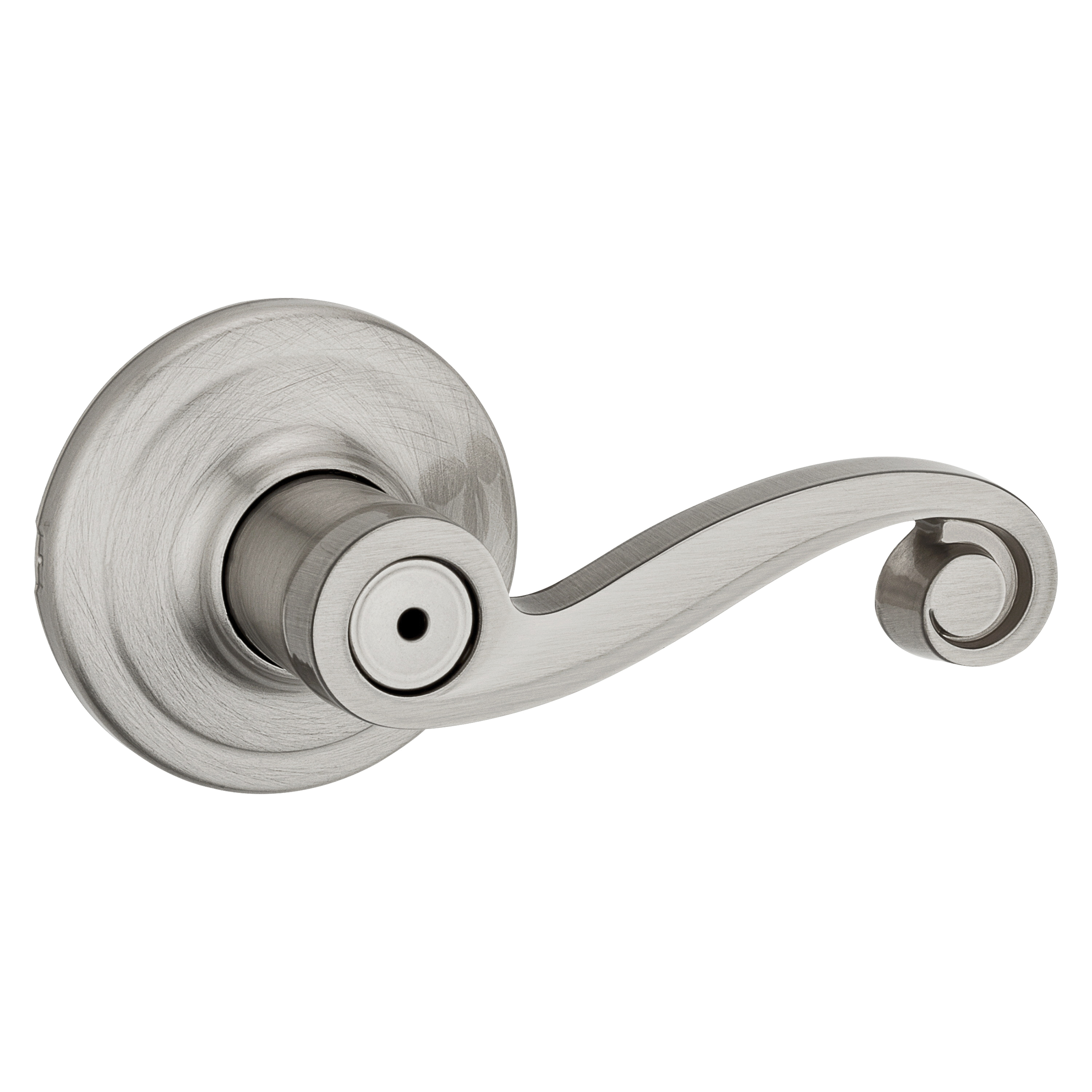 Kwikset Signature Series 730LL15CP Privacy Lever, Thumbturn Lock, Satin Nickel, Reversible Hand, 3-3/4 in L Lever - 1
