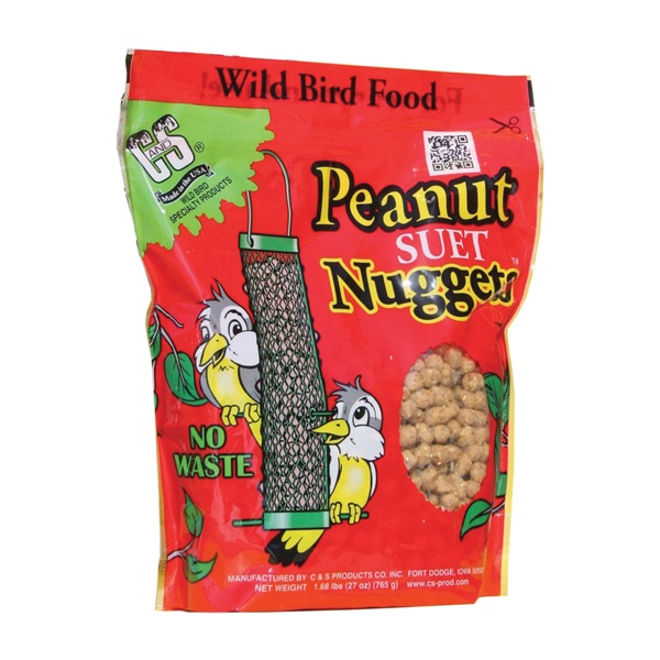 C&S Nuggets CS06105 Bird Food, High-Energy, Peanut Flavor, 27 oz Bag - 1