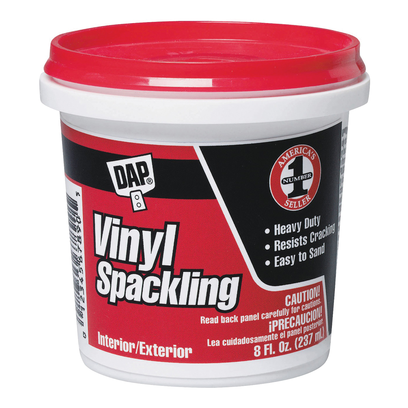 12130 Vinyl Spackling, White, 0.5 pt Tub