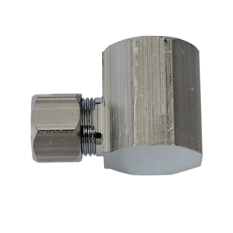 PP76PCLF Angle Adapter, 1/2 x 3/8 in, FIP x Compression, Chrome
