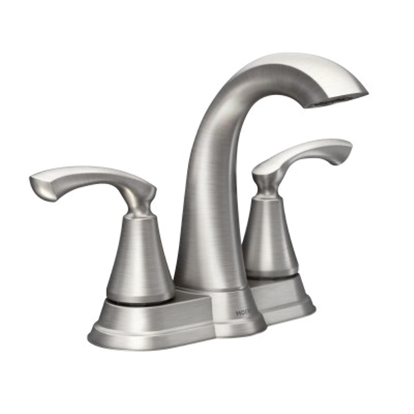 Moen Tiffin Series WS84876SRN Bathroom Faucet, 1.2 gpm, 2-Handle, Metal, Brushed Nickel, Lever Handle