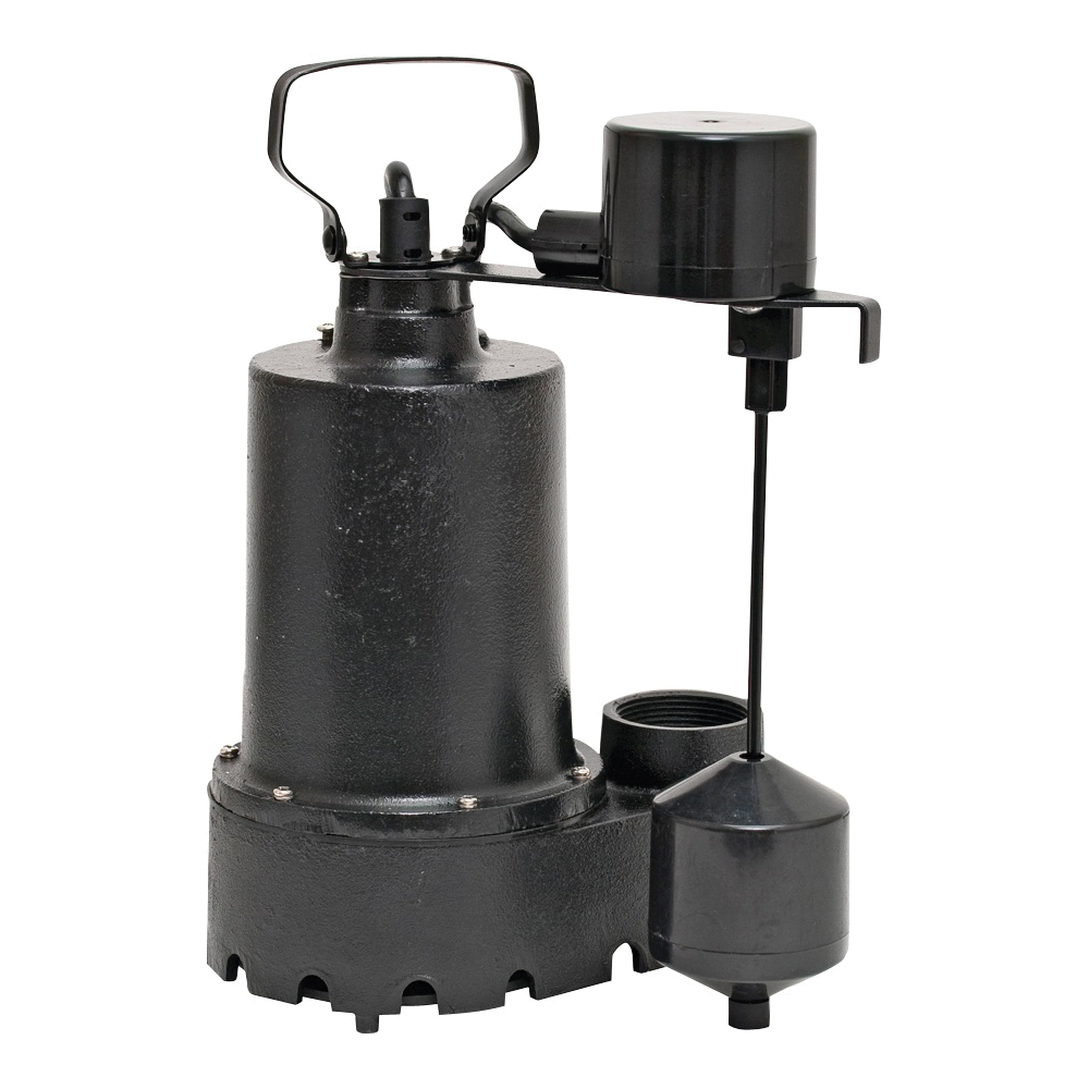 92341 Sump Pump, 4.1 A, 120 V, 1/3 hp, 1-1/2 in Outlet, 2760 gph, Cast Iron