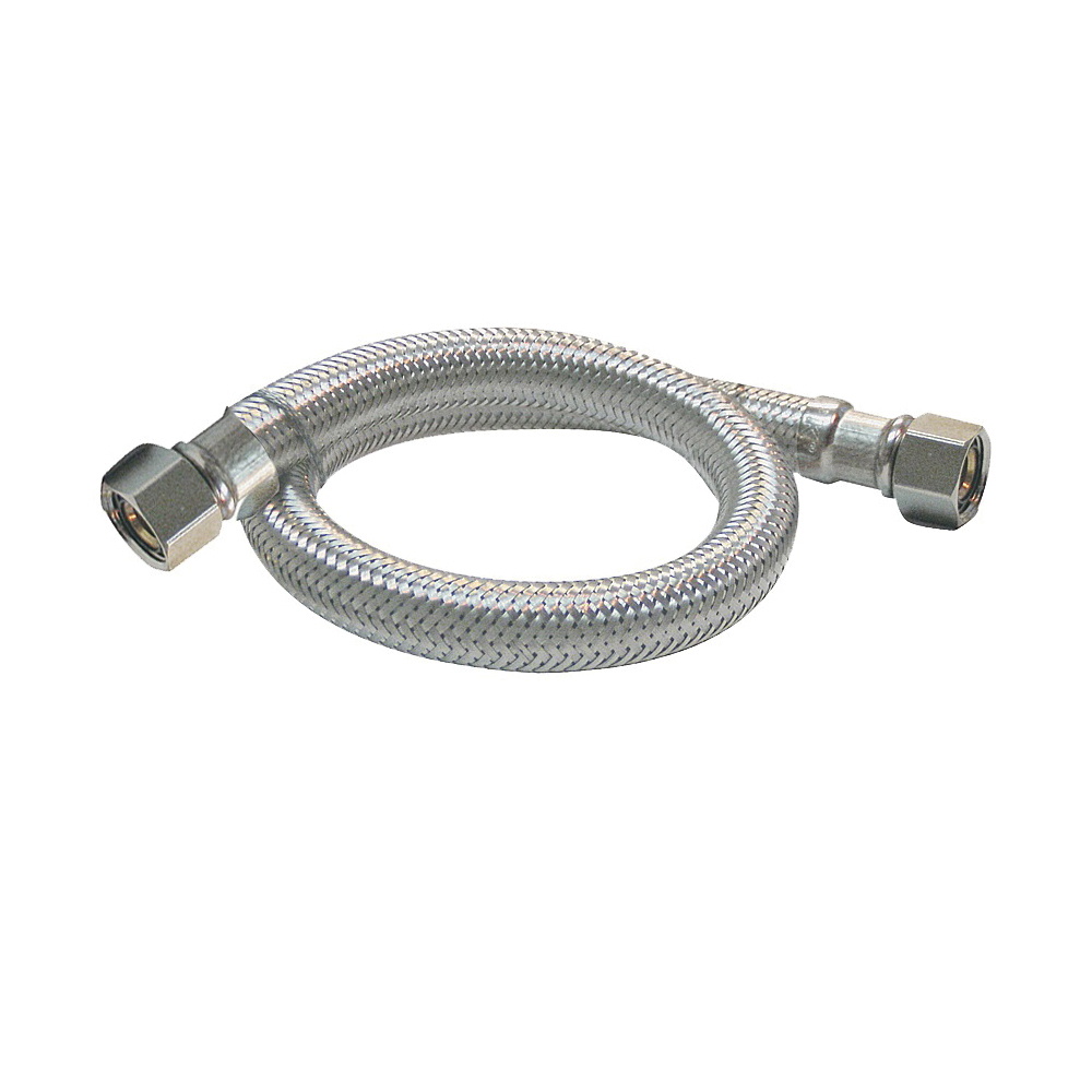 EZ Series PP23809LF Sink Supply Tube, 3/8 in Inlet, Compression Inlet, 3/8 in Outlet, Compression Outlet