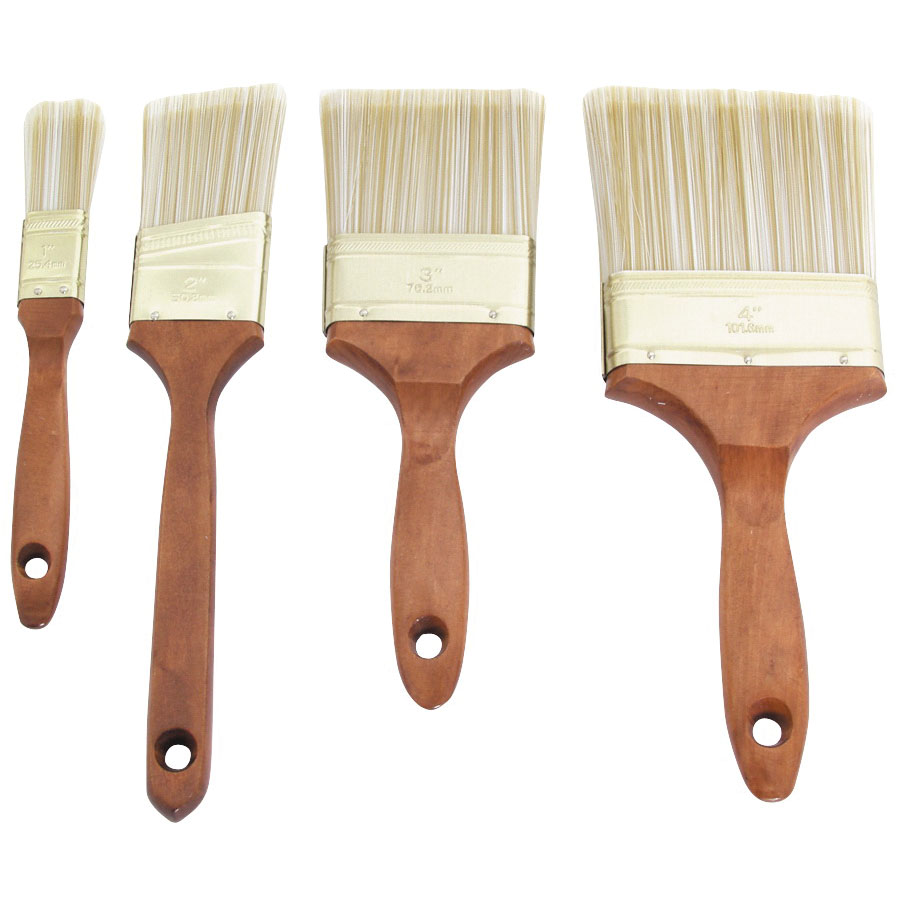 A 22040 Paint Brush Set, General-Purpose, 1, 2. 3, 4 in Brush, 4-Brush