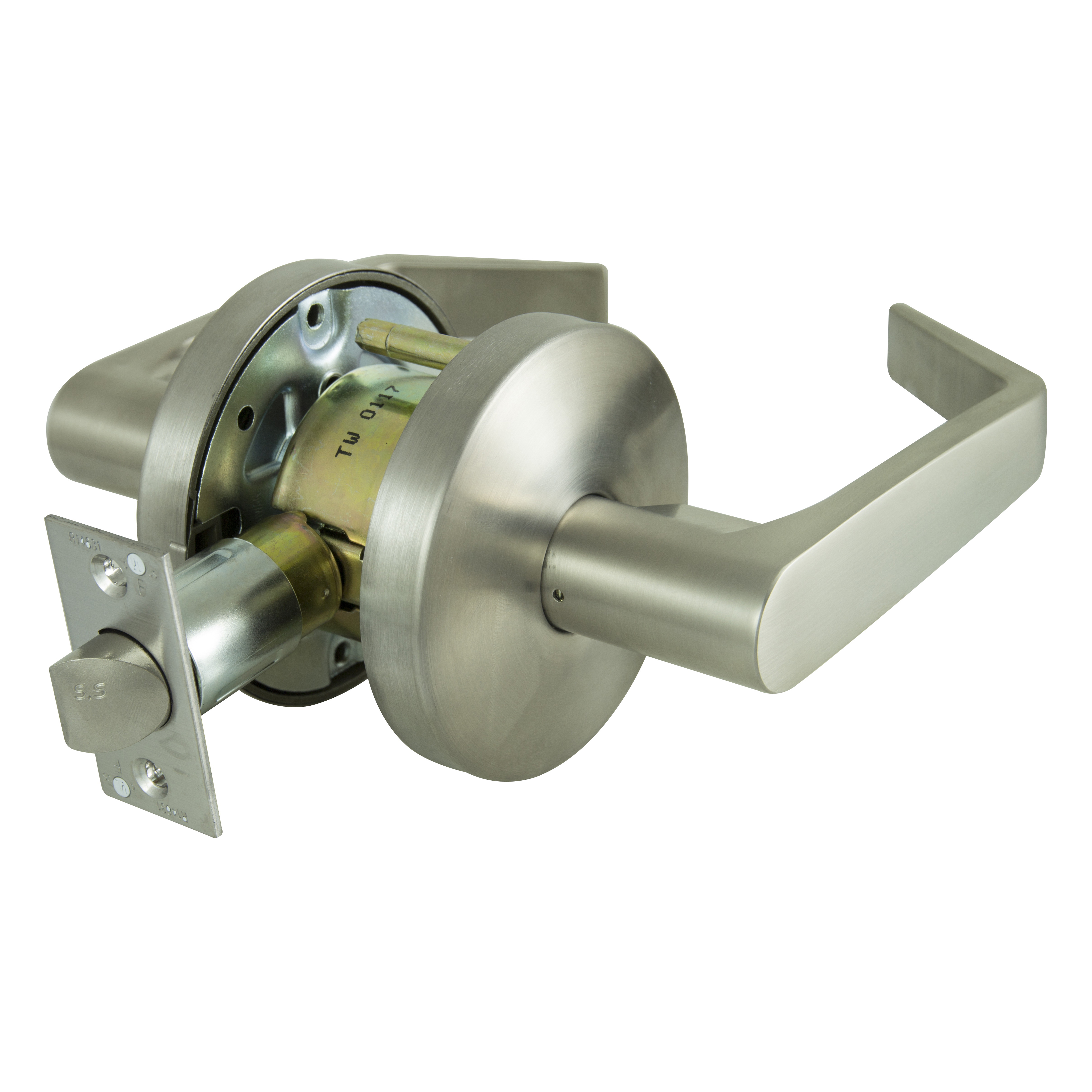Y363CV-PS Passage Lever, Zinc, Stainless Steel, Reversible Hand, 2 Grade