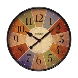 Westclox 32897 Clock, Round, Multi-Color Frame, Plastic Clock Face, Analog - 1