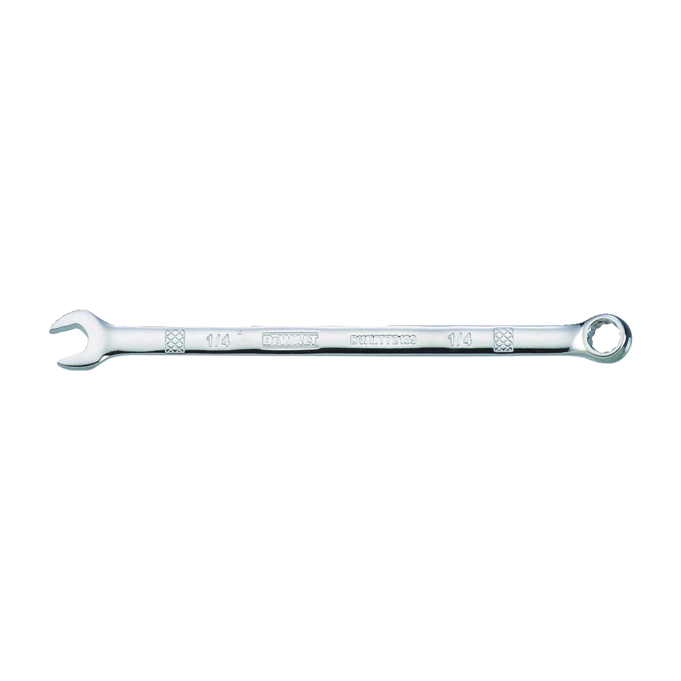 DWMT72189OSP Combination Wrench, SAE, 1/4 in Head, 3-31/32 in L, 12-Point, Steel, Chrome-Plated