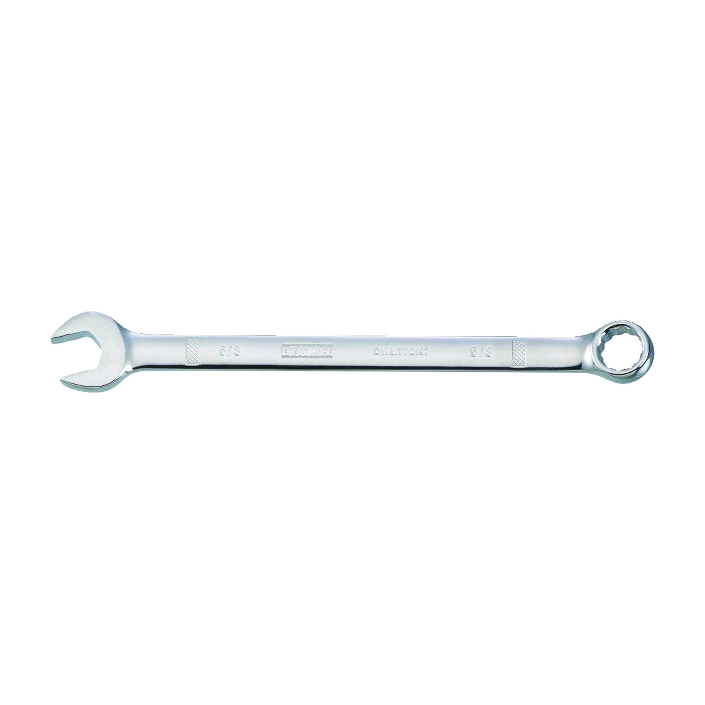 DWMT72197OSP Combination Wrench, SAE, 5/8 in Head, 7-15/16 in L, 12-Point, Steel, Chrome-Plated