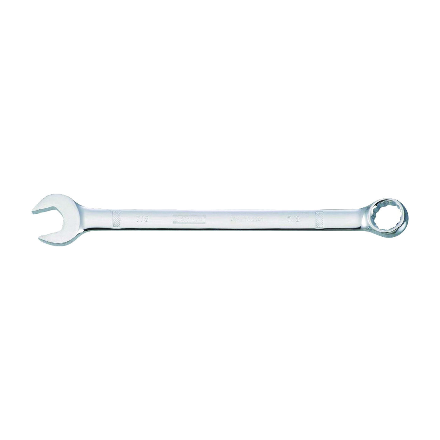 DWMT72201OSP Combination Wrench, SAE, 7/8 in Head, 11-21/32 in L, 12-Point, Steel, Chrome-Plated