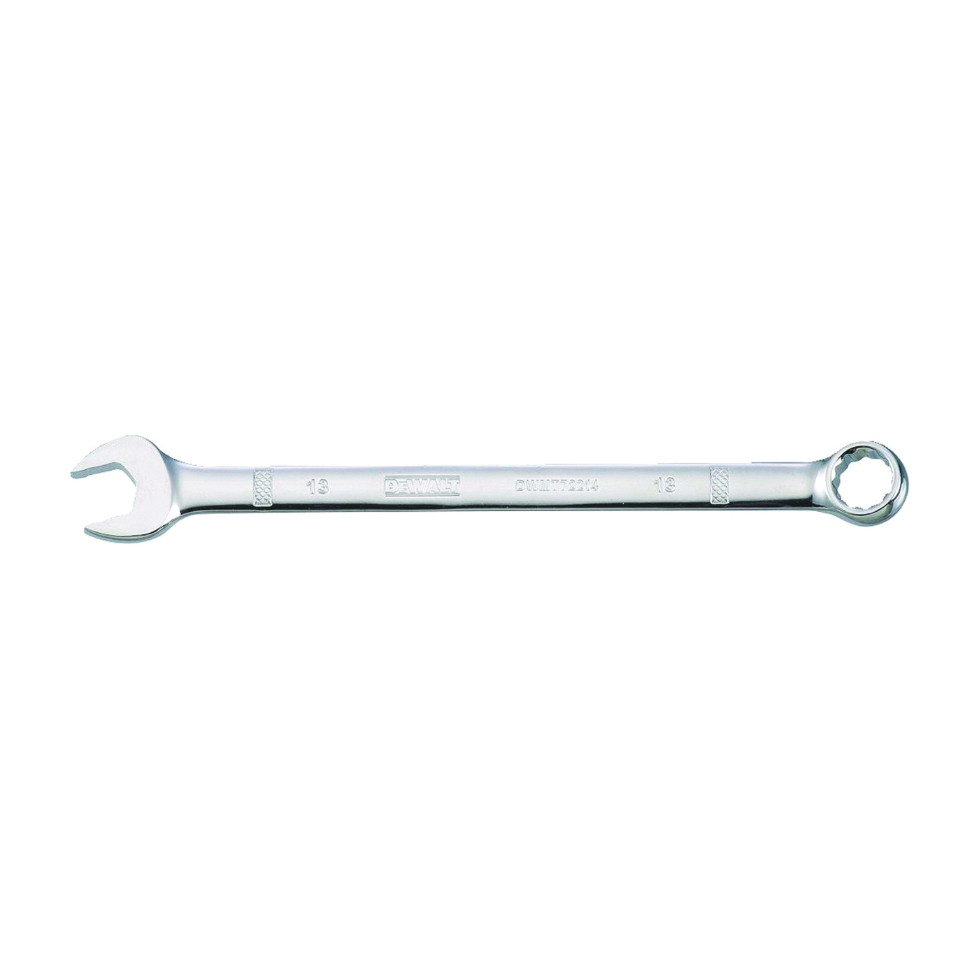 DWMT72214OSP Combination Wrench, Metric, 13 mm Head, 7-3/32 in L, 12-Point, Steel, Chrome-Plated