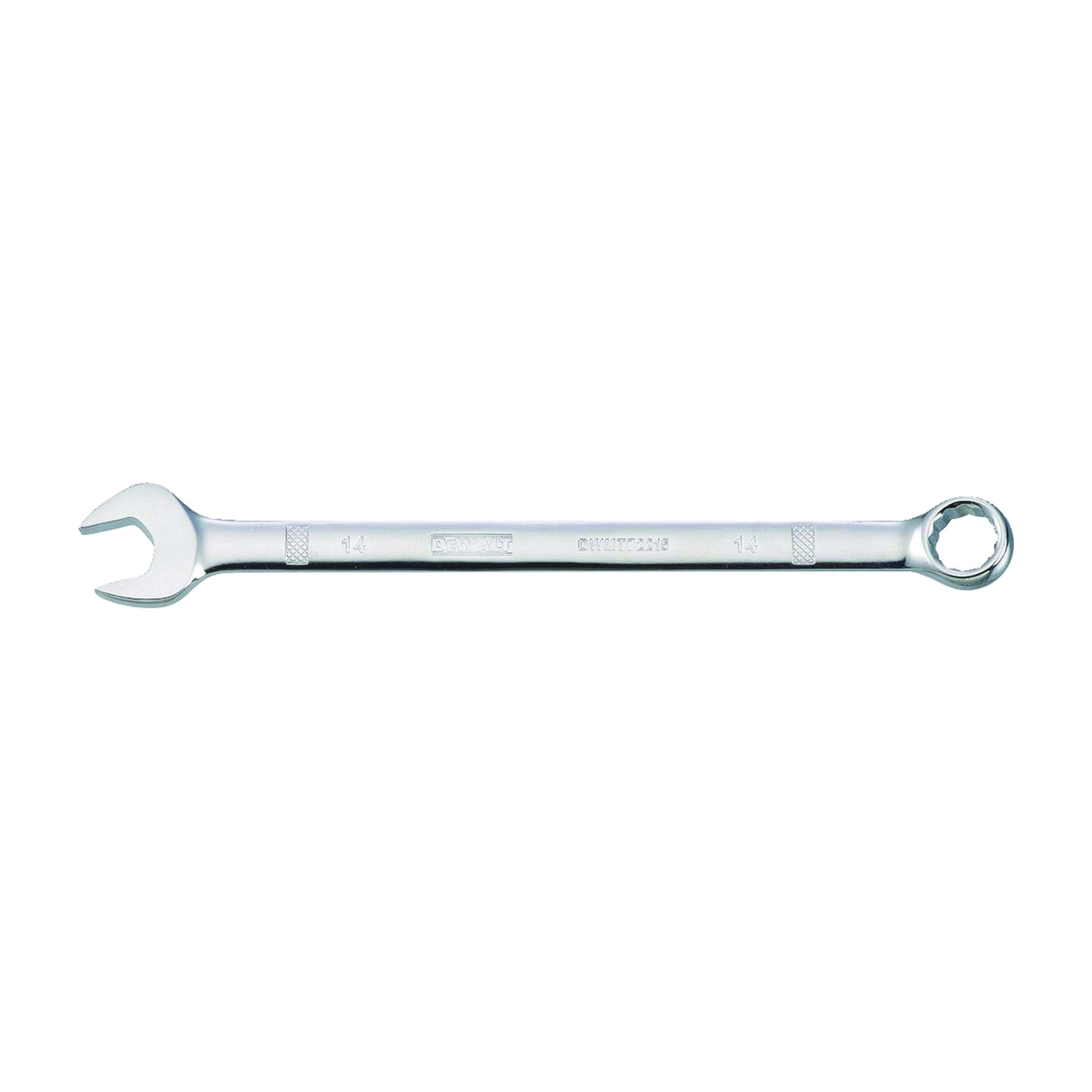 DWMT72215OSP Combination Wrench, Metric, 14 mm Head, 7-19/32 in L, 12-Point, Steel, Chrome-Plated