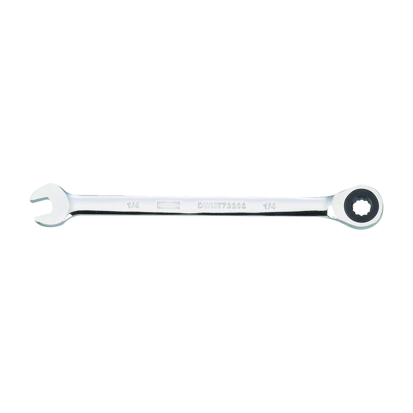 DWMT72288OSP Combination Wrench, SAE, 1/4 in Head, 3-17/32 in L, 12-Point, Steel, Chrome-Plated