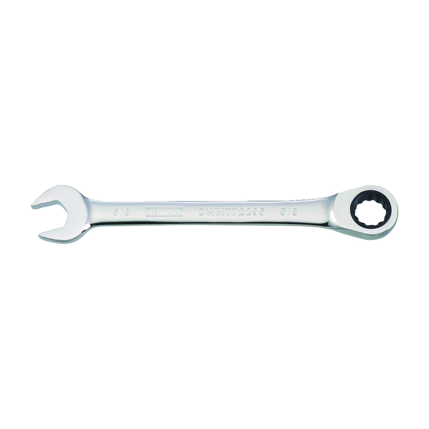 DWMT72295OSP Combination Wrench, SAE, 5/8 in Head, 7-15/16 in L, 12-Point, Steel, Chrome-Plated