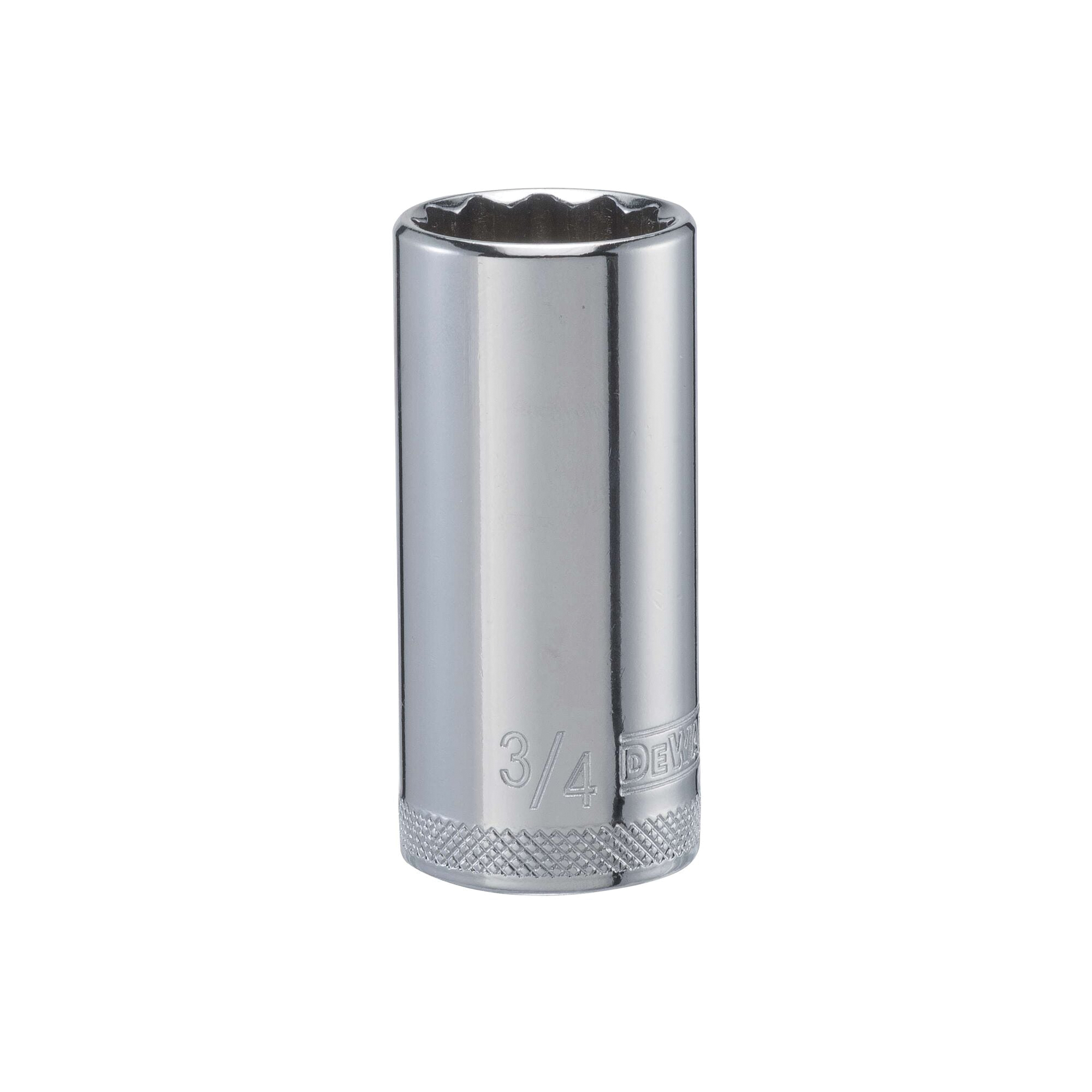 DWMT74142OSP Drive Hand Socket, 3/4 in Socket, 3/8 in Drive, 12-Point, Steel, Polished Chrome Vanadium