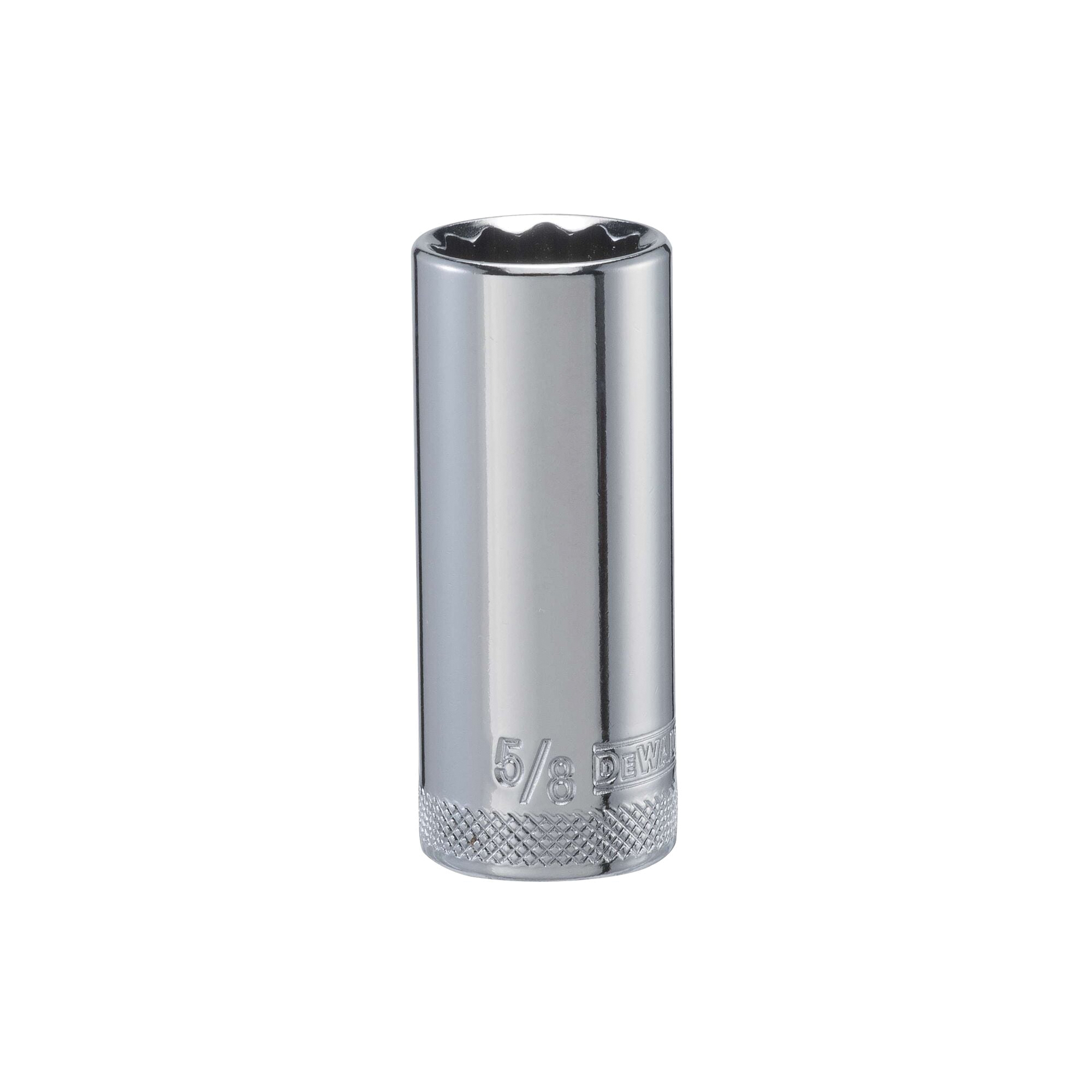 DWMT74145OSP Drive Hand Socket, 5/8 in Socket, 3/8 in Drive, 12-Point, Steel, Polished Chrome Vanadium