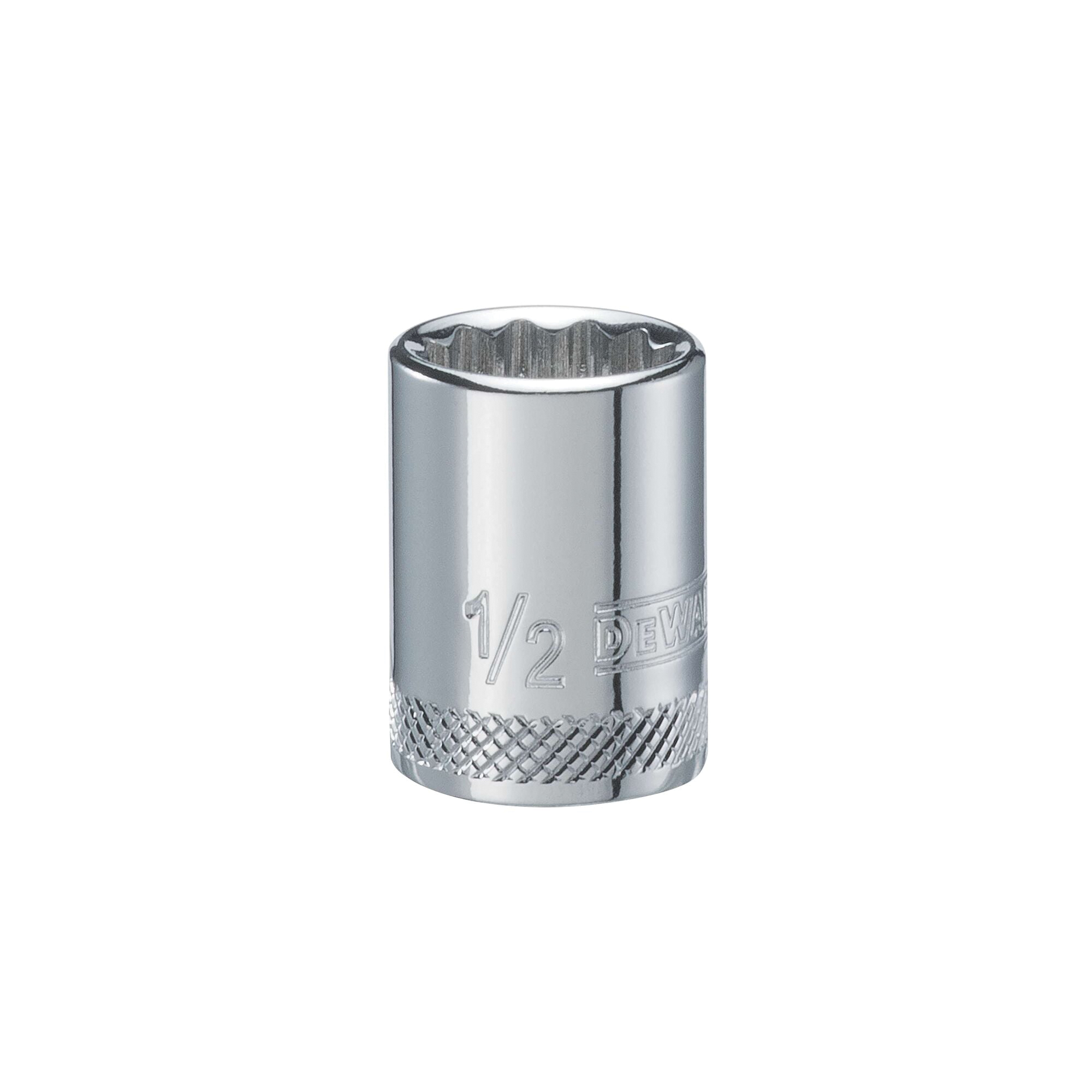 DWMT74512OSP Drive Hand Socket, 1/2 in Socket, 3/8 in Drive, 12-Point, Steel, Polished Chrome Vanadium