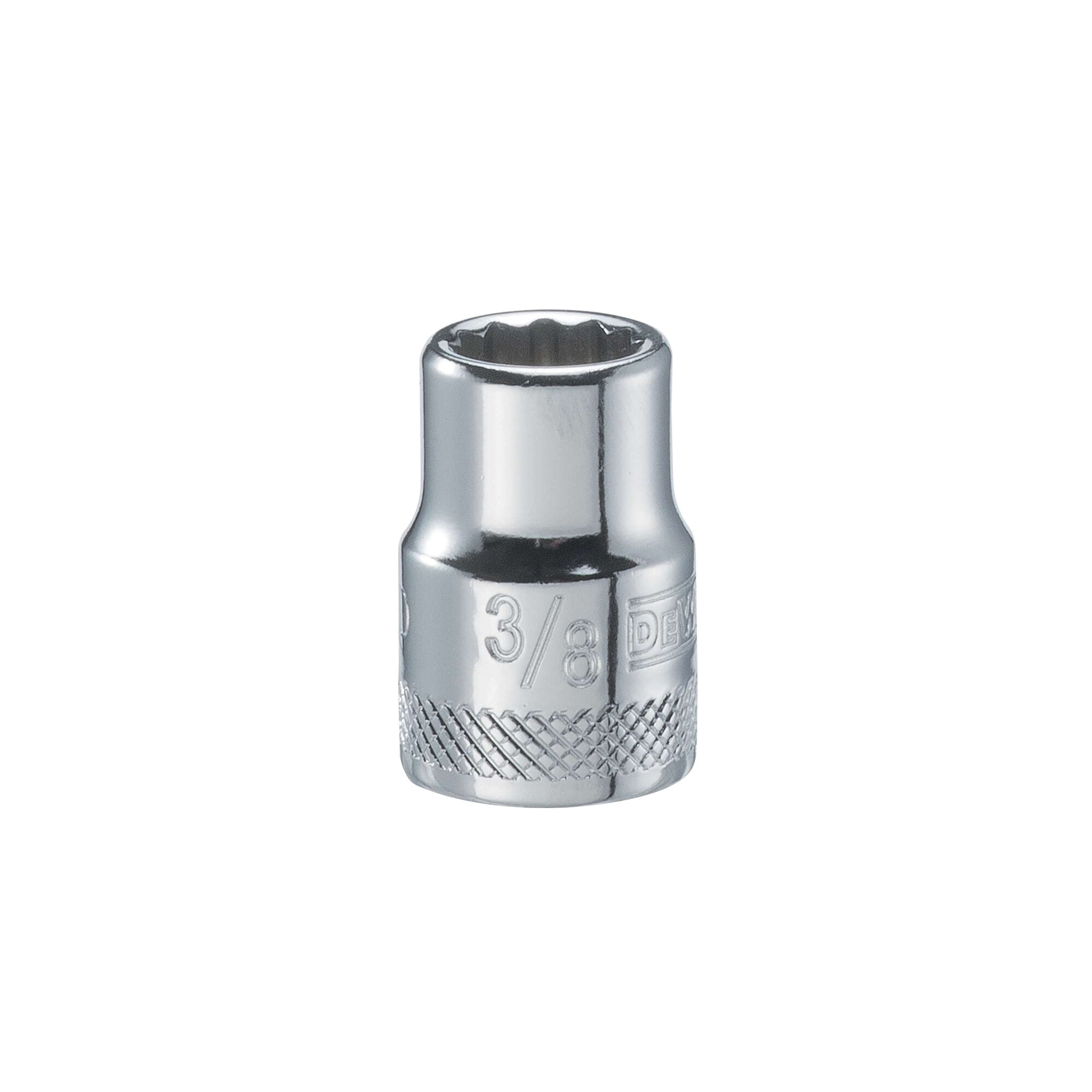 DWMT74527OSP Drive Hand Socket, 3/8 in Socket, 3/8 in Drive, 12-Point, Steel, Polished Chrome Vanadium