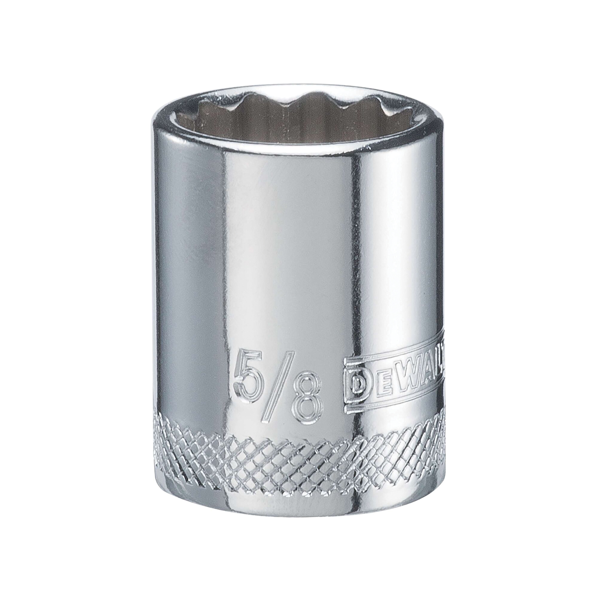 DWMT74529OSP Drive Hand Socket, 5/8 in Socket, 3/8 in Drive, 12-Point, Steel, Polished Chrome Vanadium