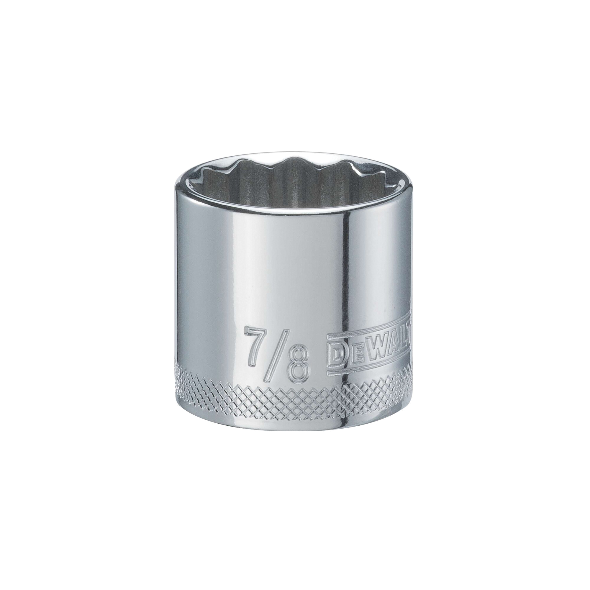 DWMT74531OSP Drive Hand Socket, 7/8 in Socket, 3/8 in Drive, 12-Point, Steel, Polished Chrome Vanadium
