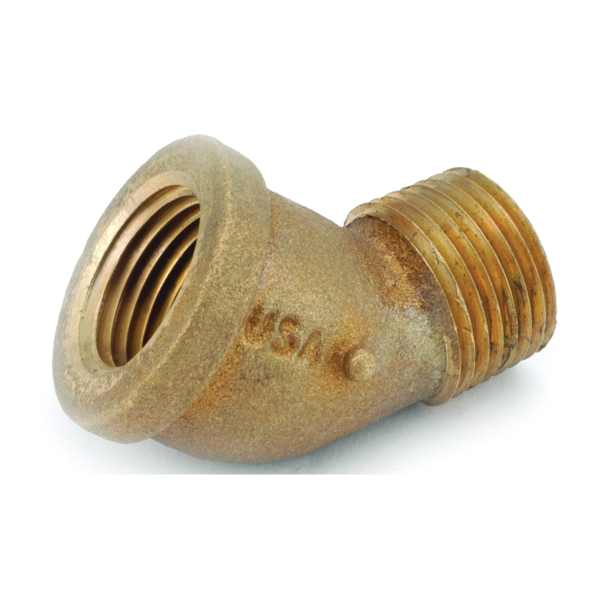 738124-08 Street Pipe Elbow, 1/2 in, FIP x MIP, 45 deg Angle, Brass, Rough, 200 psi Pressure