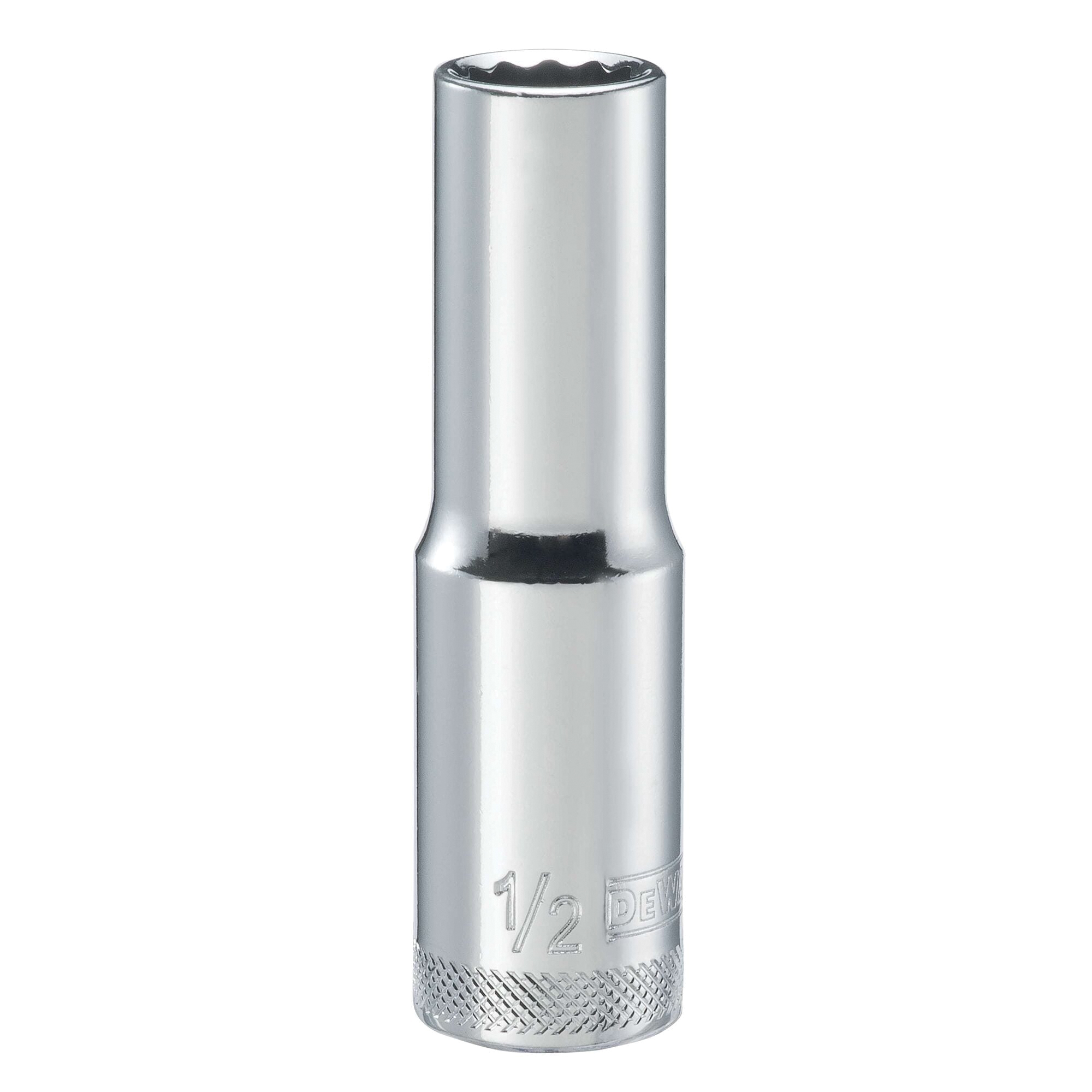 DWMT74536OSP Drive Hand Socket, 1/2 in Socket, 1/2 in Drive, 12-Point, Steel, Polished Chrome Vanadium