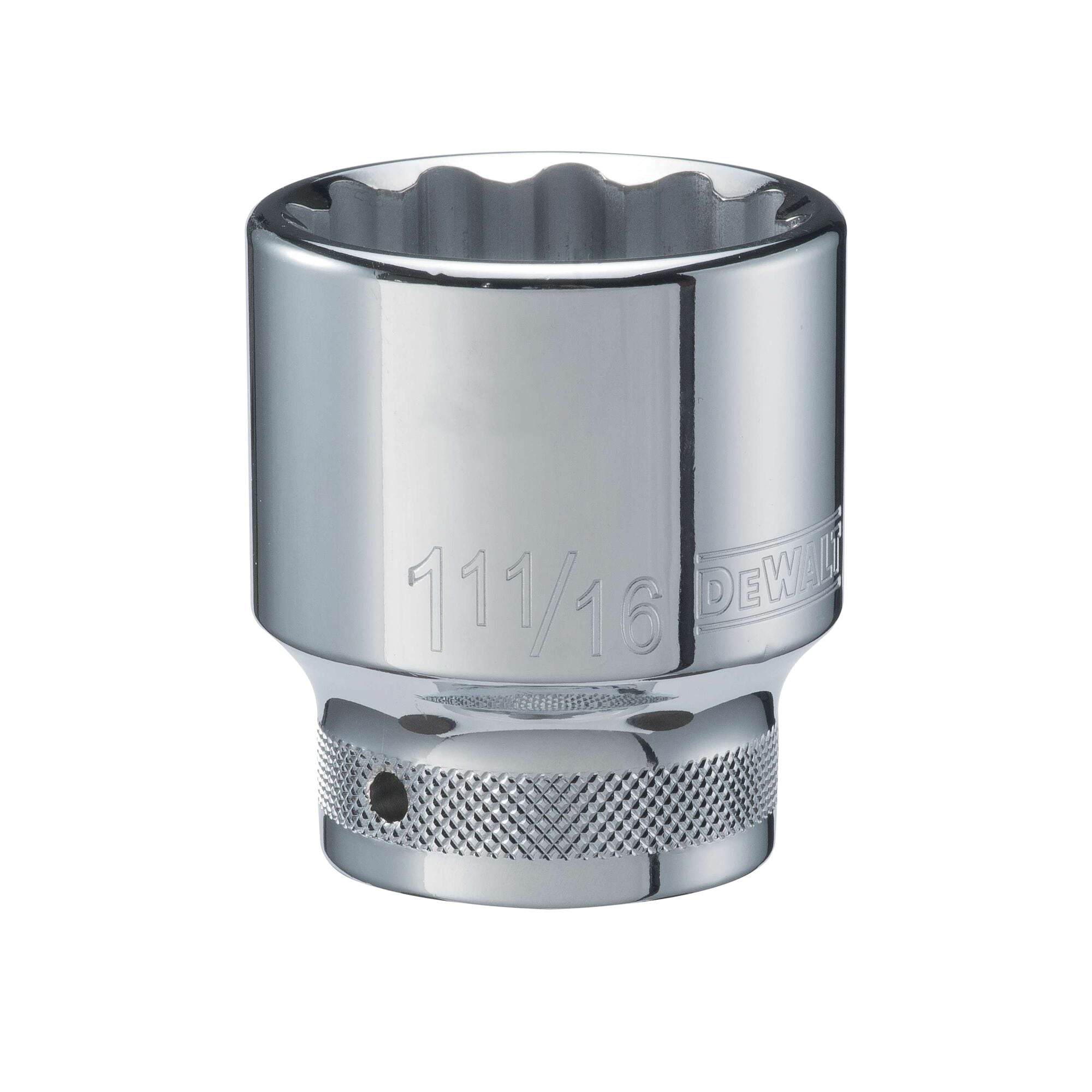 DWMT74597OSP Drive Hand Socket, 1-11/16 in Socket, 3/4 in Drive, 12-Point, Steel, Polished Chrome Vanadium