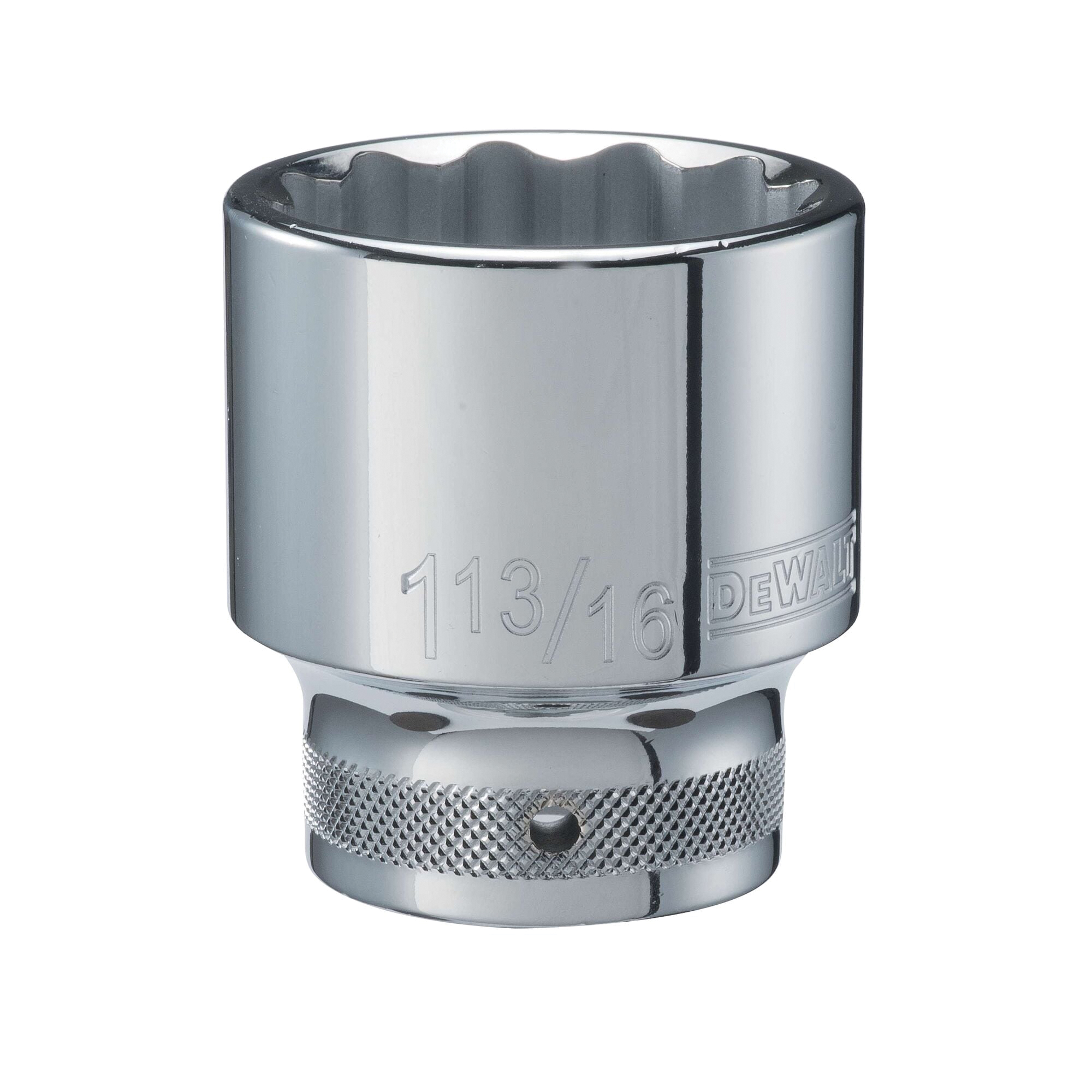 DWMT74598OSP Drive Hand Socket, 1-13/16 in Socket, 3/4 in Drive, 12-Point, Steel, Polished Chrome Vanadium