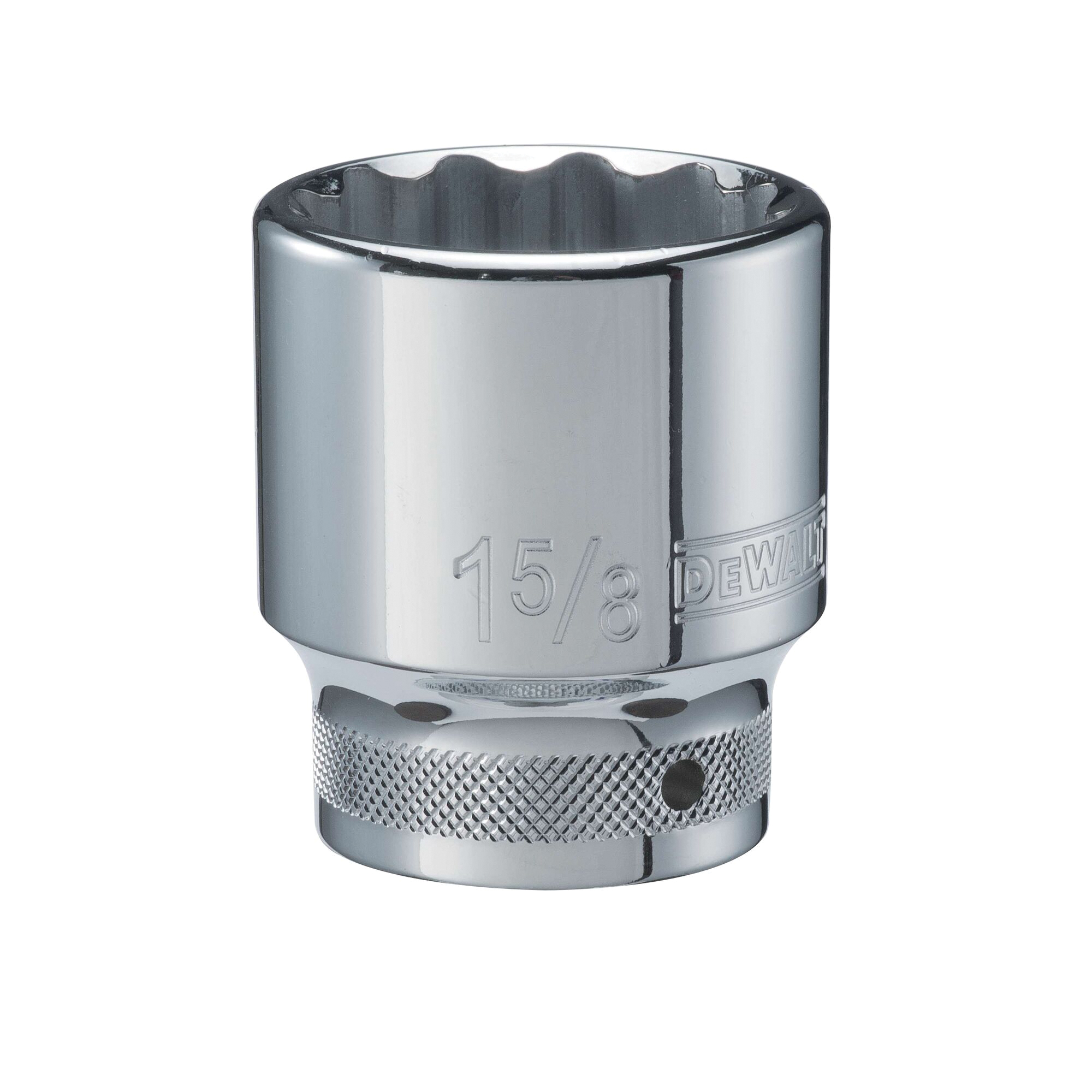 DWMT74603OSP Drive Hand Socket, 1-5/8 in Socket, 3/4 in Drive, 12-Point, Steel, Polished Chrome Vanadium