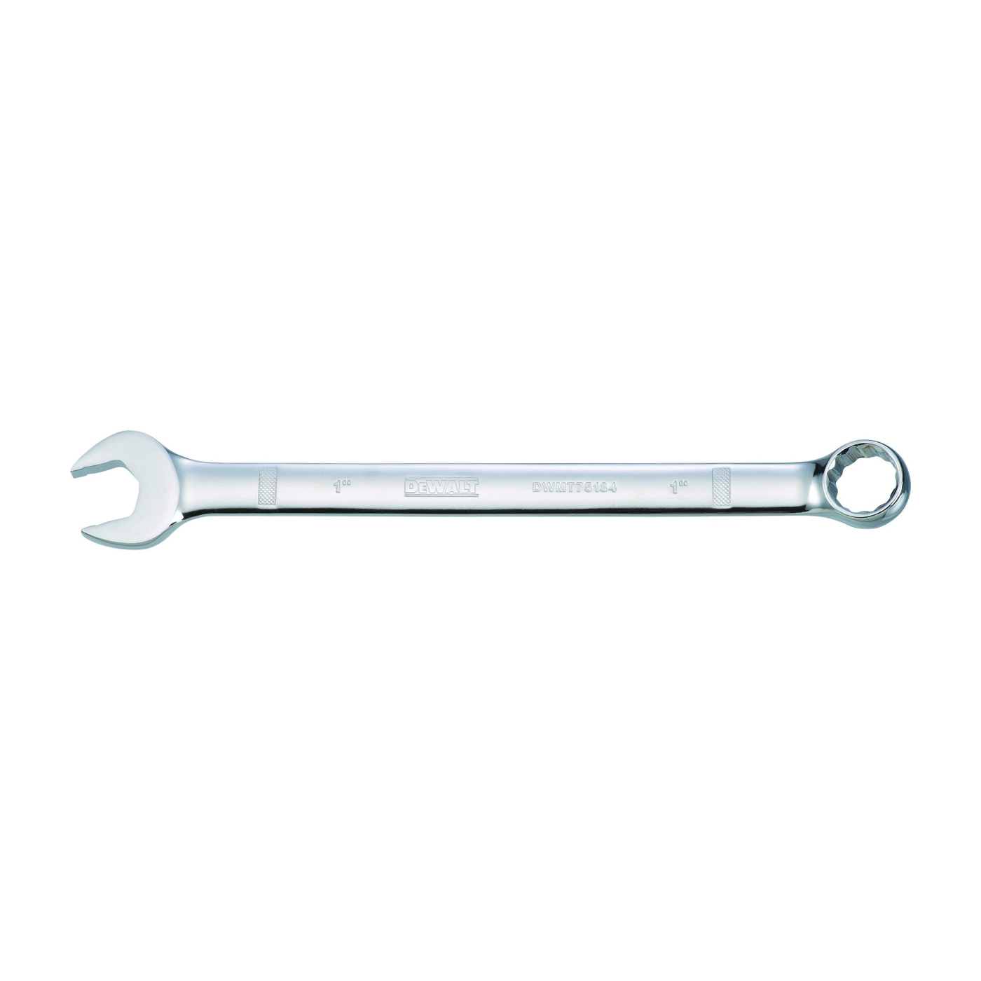 DWMT75184OSP Combination Wrench, SAE, 1 in Head, 13-1/2 in L, 12-Point, Steel, Chrome-Plated