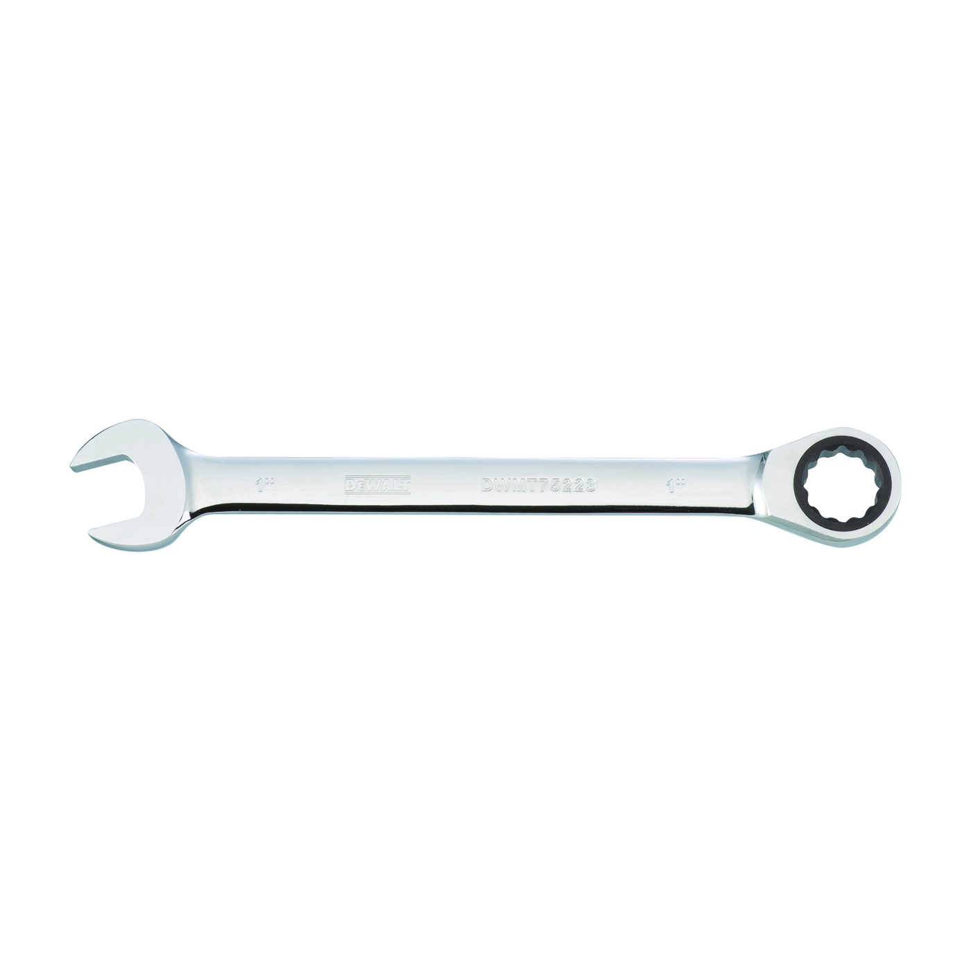 DWMT75223OSP Combination Wrench, SAE, 1 in Head, 12-13/16 in L, 12-Point, Steel, Chrome-Plated