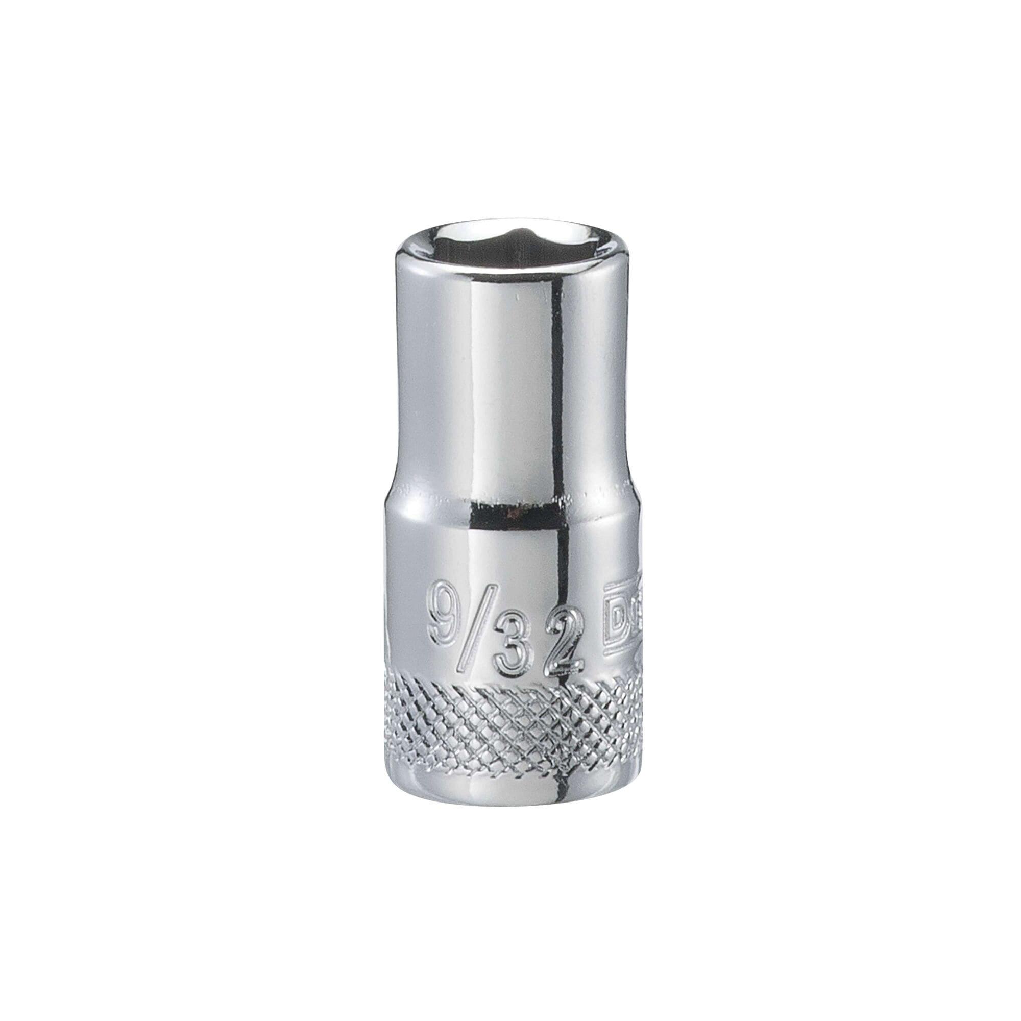 DWMT86025OSP Drive Hand Socket, 9/32 in Socket, 1/4 in Drive, 6-Point, Steel, Polished Chrome Vanadium