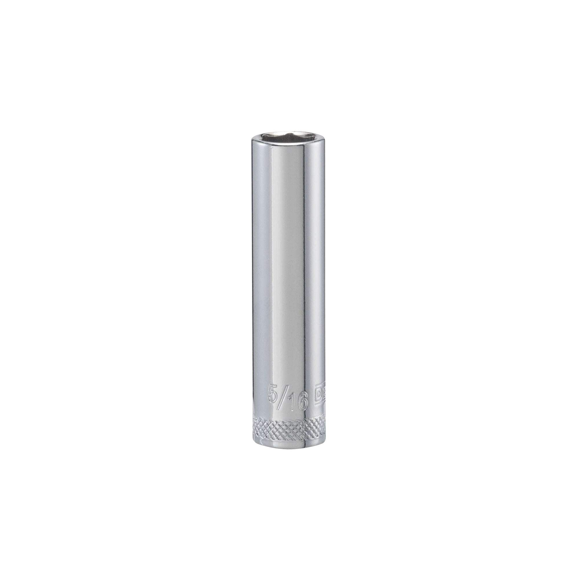DWMT86045OSP Drive Hand Socket, 5/16 in Socket, 1/4 in Drive, 6-Point, Steel, Polished Chrome Vanadium