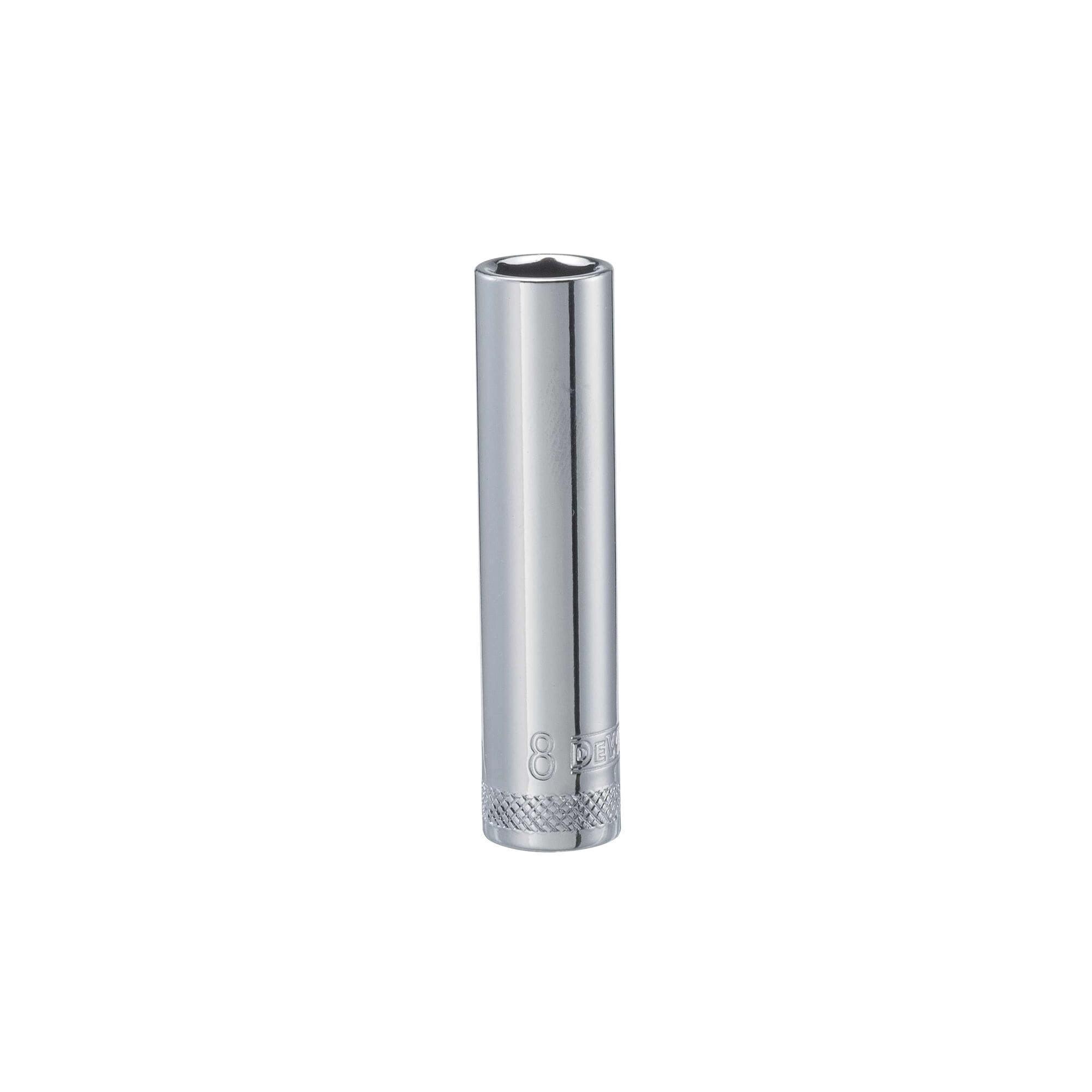 DWMT86096OSP Drive Hand Socket, 8 mm Socket, 1/4 in Drive, 6-Point, Steel, Polished Chrome Vanadium