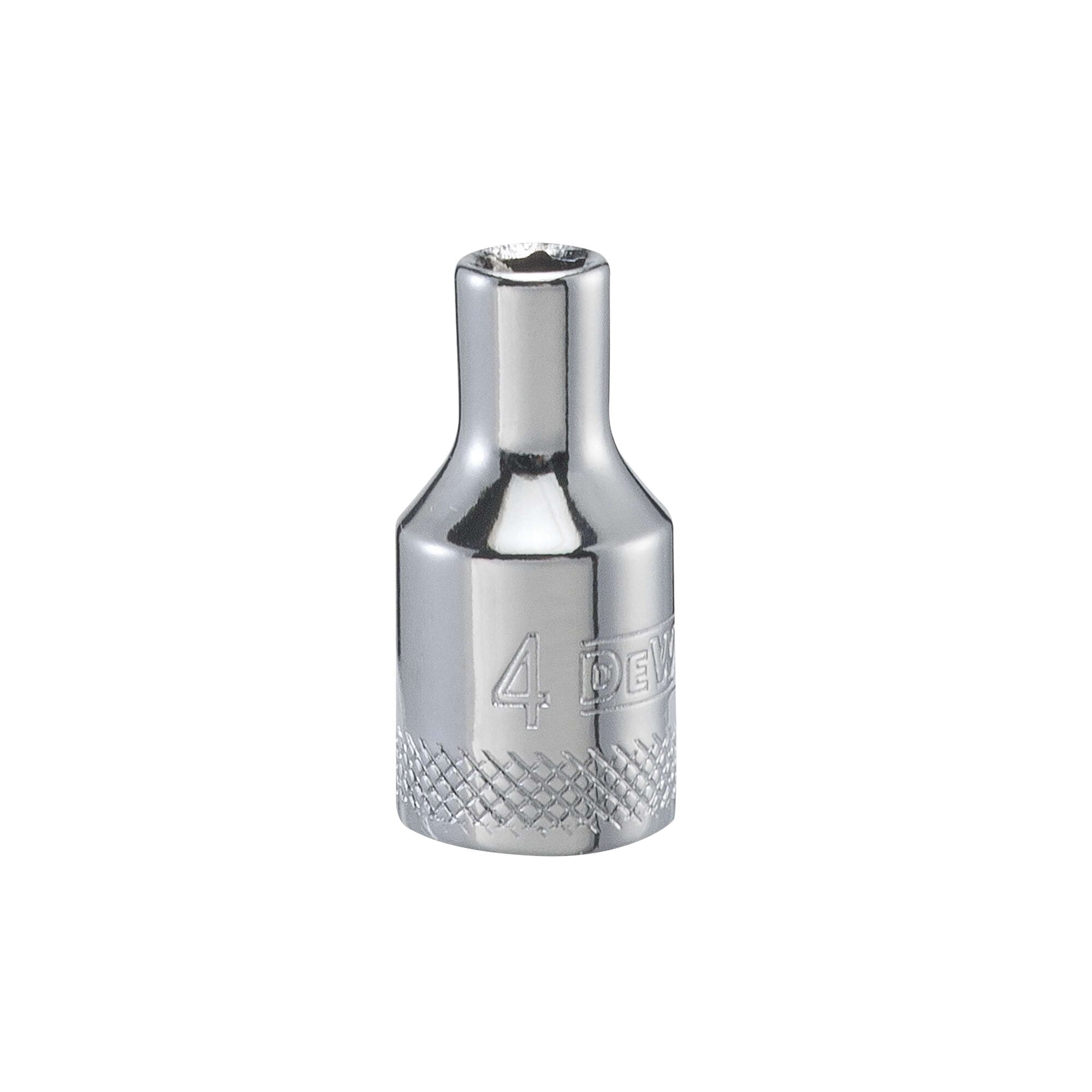 DWMT86101OSP Drive Hand Socket, 4 mm Socket, 1/4 in Drive, 6-Point, Steel, Polished Chrome Vanadium