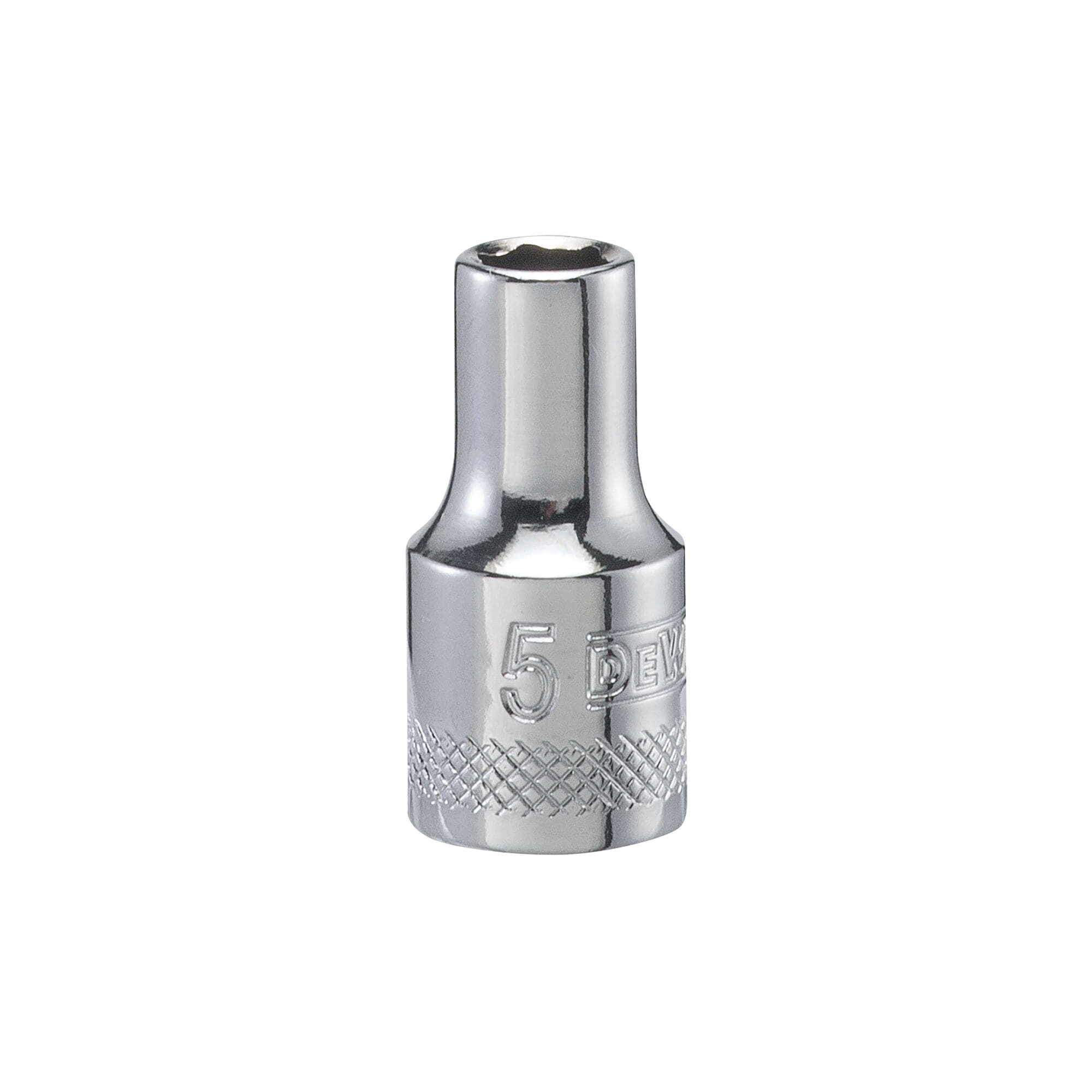 DWMT86102OSP Drive Hand Socket, 5 mm Socket, 1/4 in Drive, 6-Point, Steel, Polished Chrome Vanadium